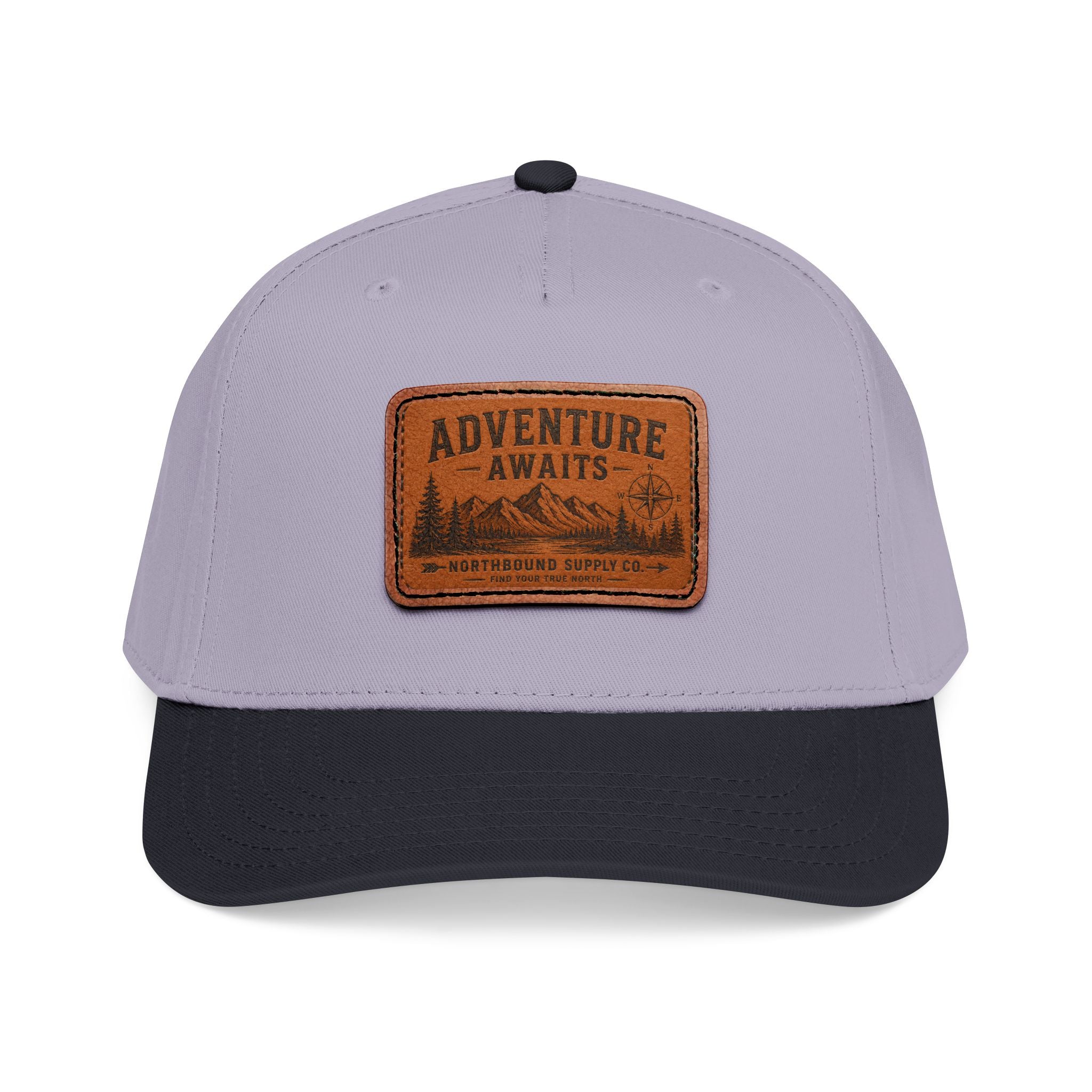 HP-002 Adventure Awaits Leather Patch Baseball Cap