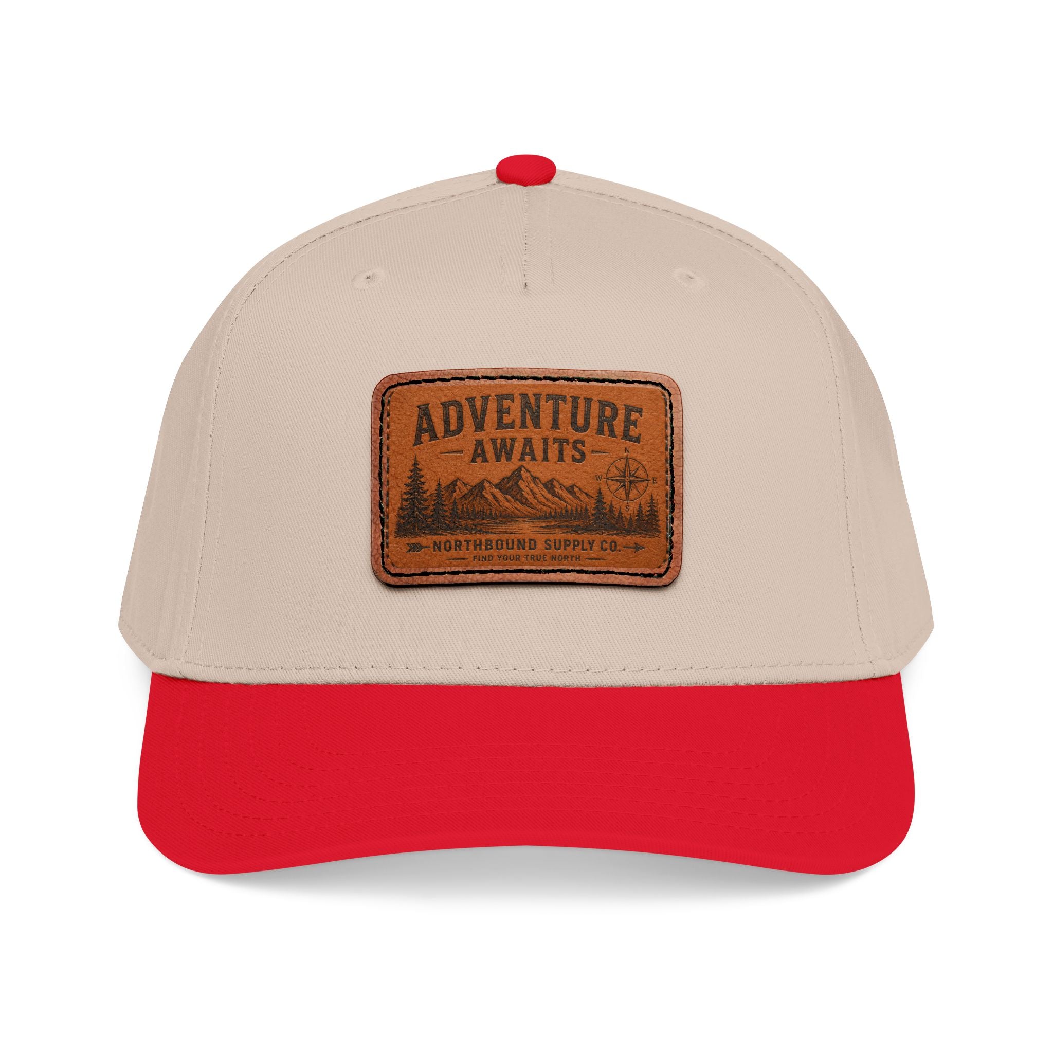 HP-002 Adventure Awaits Leather Patch Baseball Cap