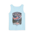 WG-007 Freedom Runs Deep Tank Top — North Supply Co. Patriotic Eagle & Mountain Graphic