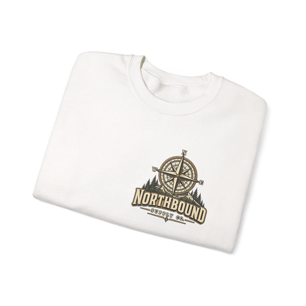 NS-003 Crewneck Sweatshirt - Northbound Supply Co. 'Built Different' Outdoor Adventure Graphic