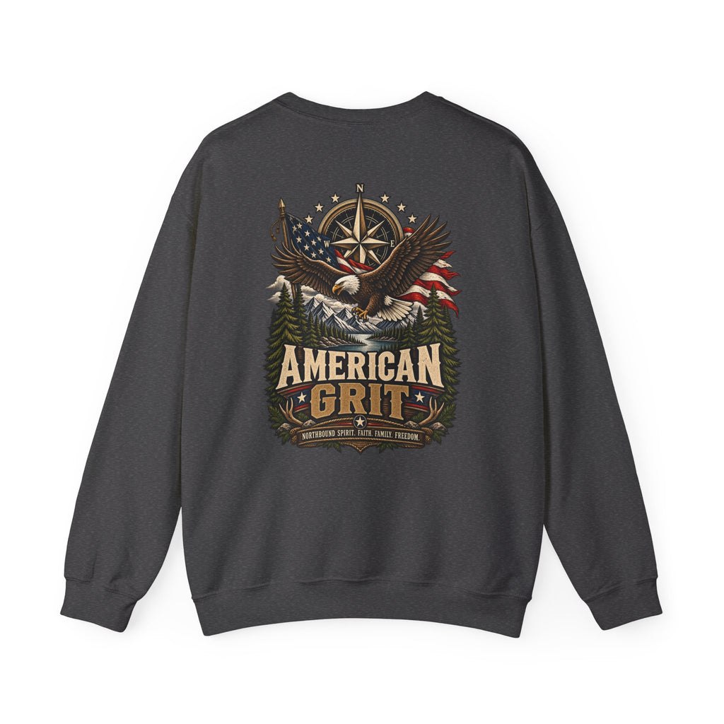 NS-006 American Grit Sweatshirt — Northbound Supply Co.Patriotic Eagle Compass Crewneck