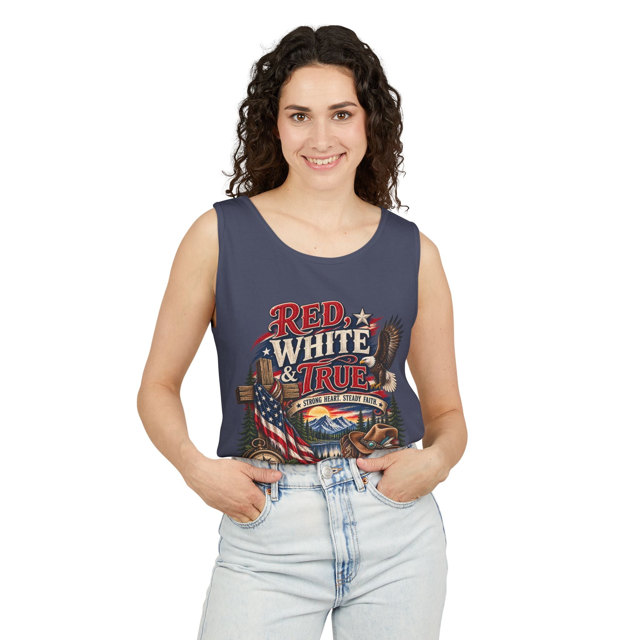 WG-008 Patriotic 'Red, White & True' Tank Top Northbound Supply Co