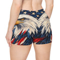 Patriotic Eagle Women's Shorts —Northbound Supply American Flag Mountains AOP