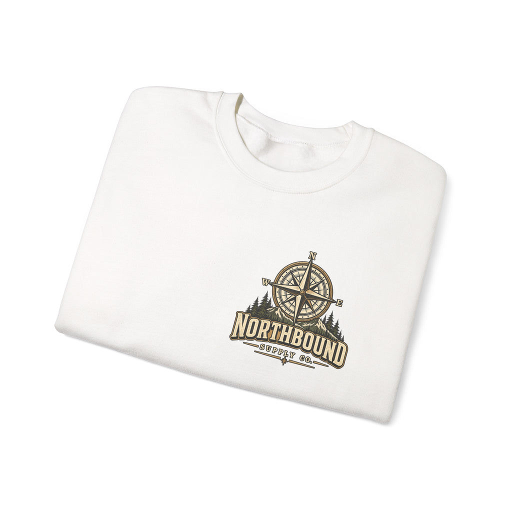 NS-005 Into The Wild Crewneck Sweatshirt — 'Northbound' Supply Co.  Adventure Compass Design