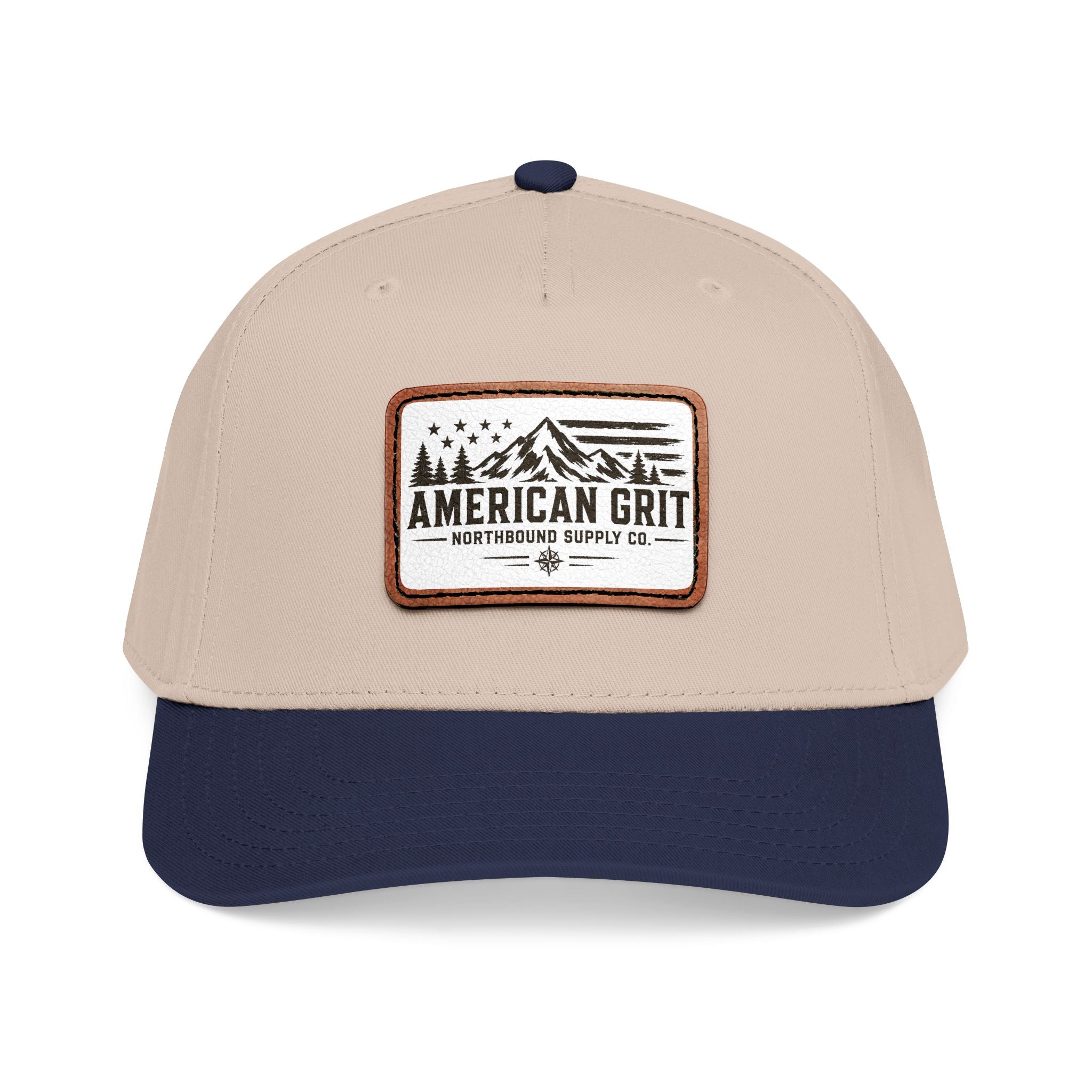 HP-003 American Grit Leather Patch Baseball Cap