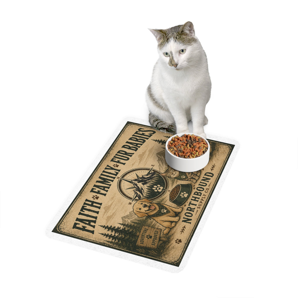 Faith Family Fur Babies Pet Food Mat