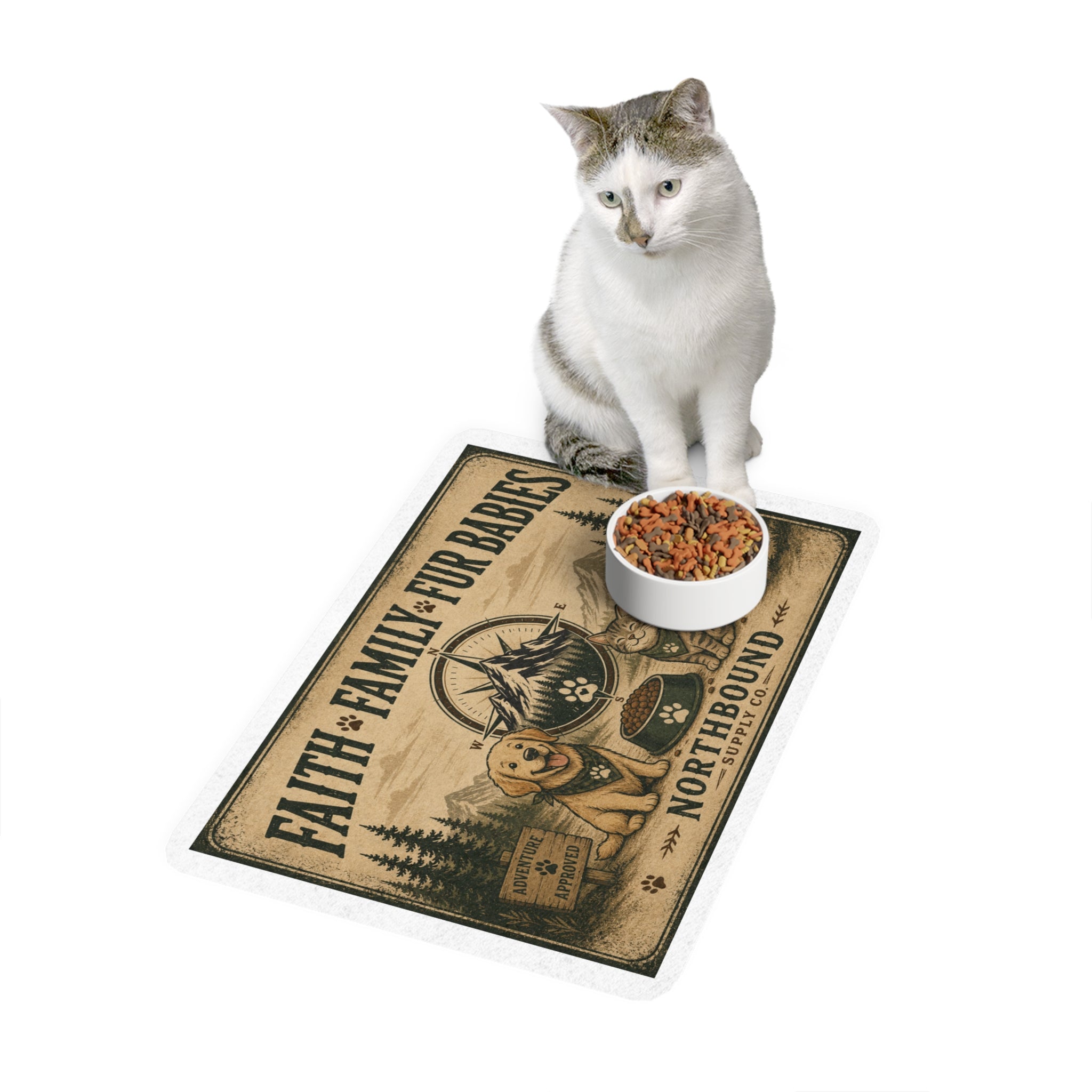 Faith Family Fur Babies Pet Food Mat