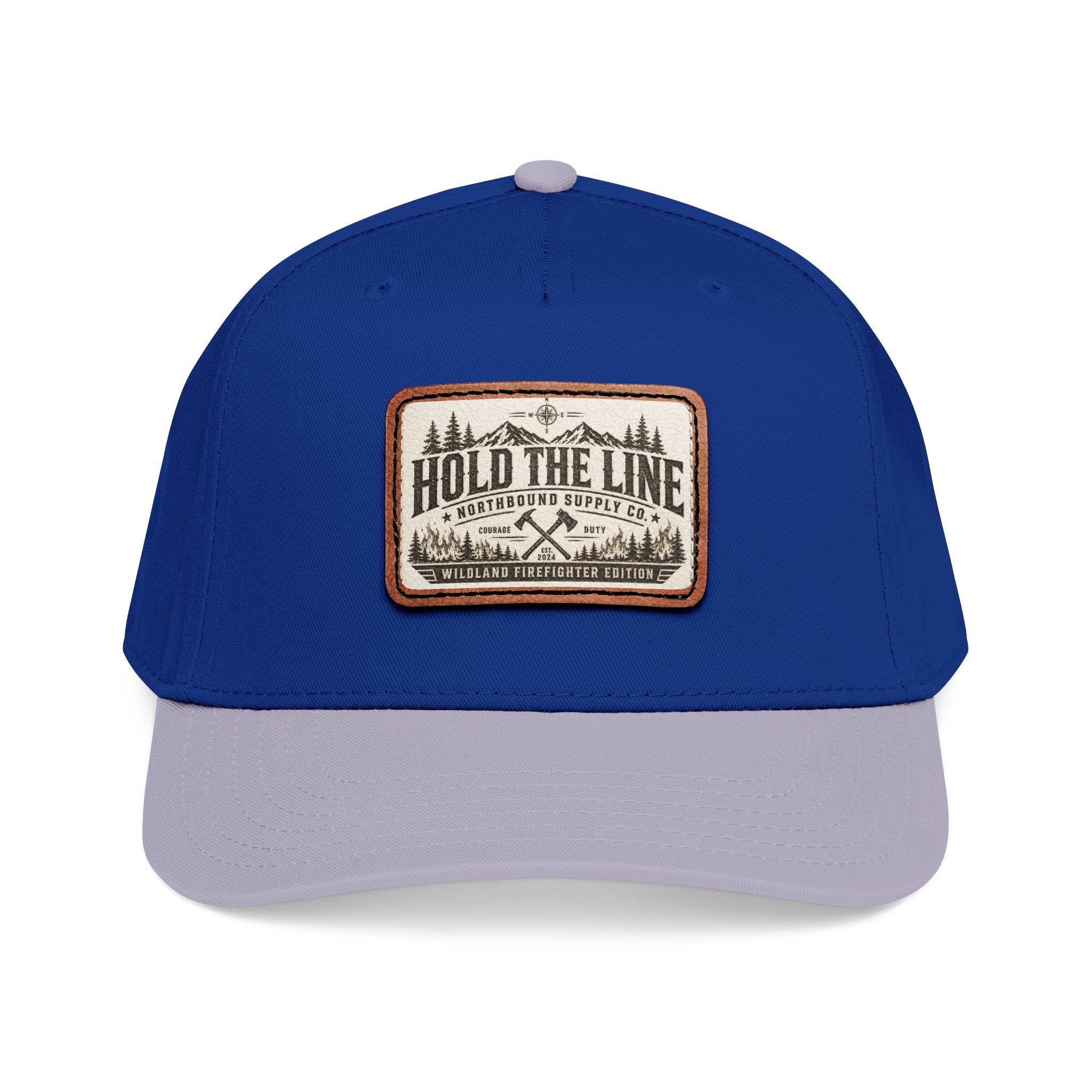 HP-004.5 Hold The Line Leather Patch Baseball Cap — Outdoorsy Vintage Trucker Hat