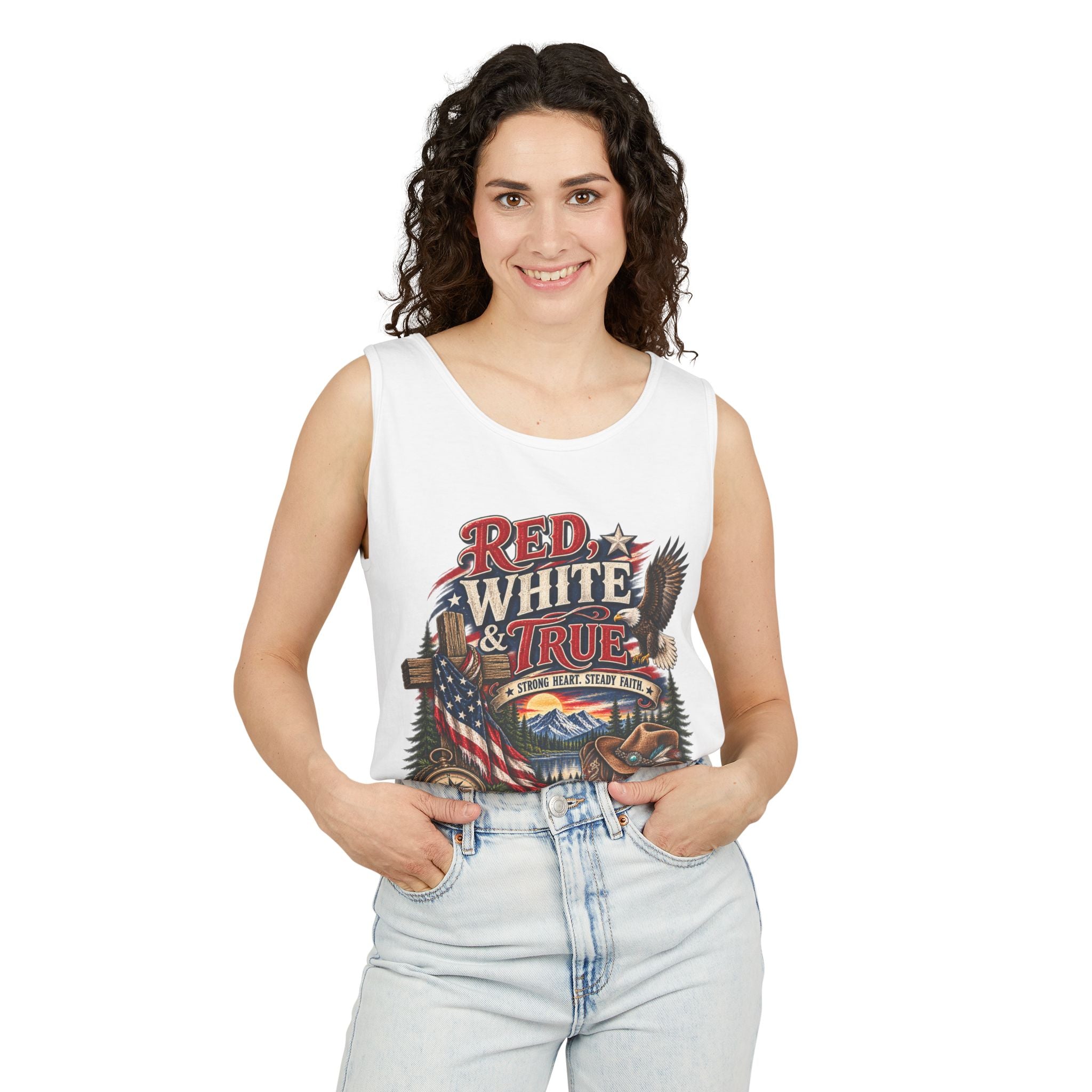 WG-008 Patriotic 'Red, White & True' Tank Top Northbound Supply Co