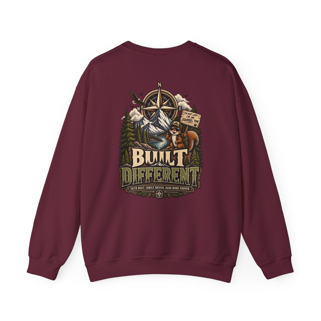 NS-003 Crewneck Sweatshirt - Northbound Supply Co. 'Built Different' Outdoor Adventure Graphic