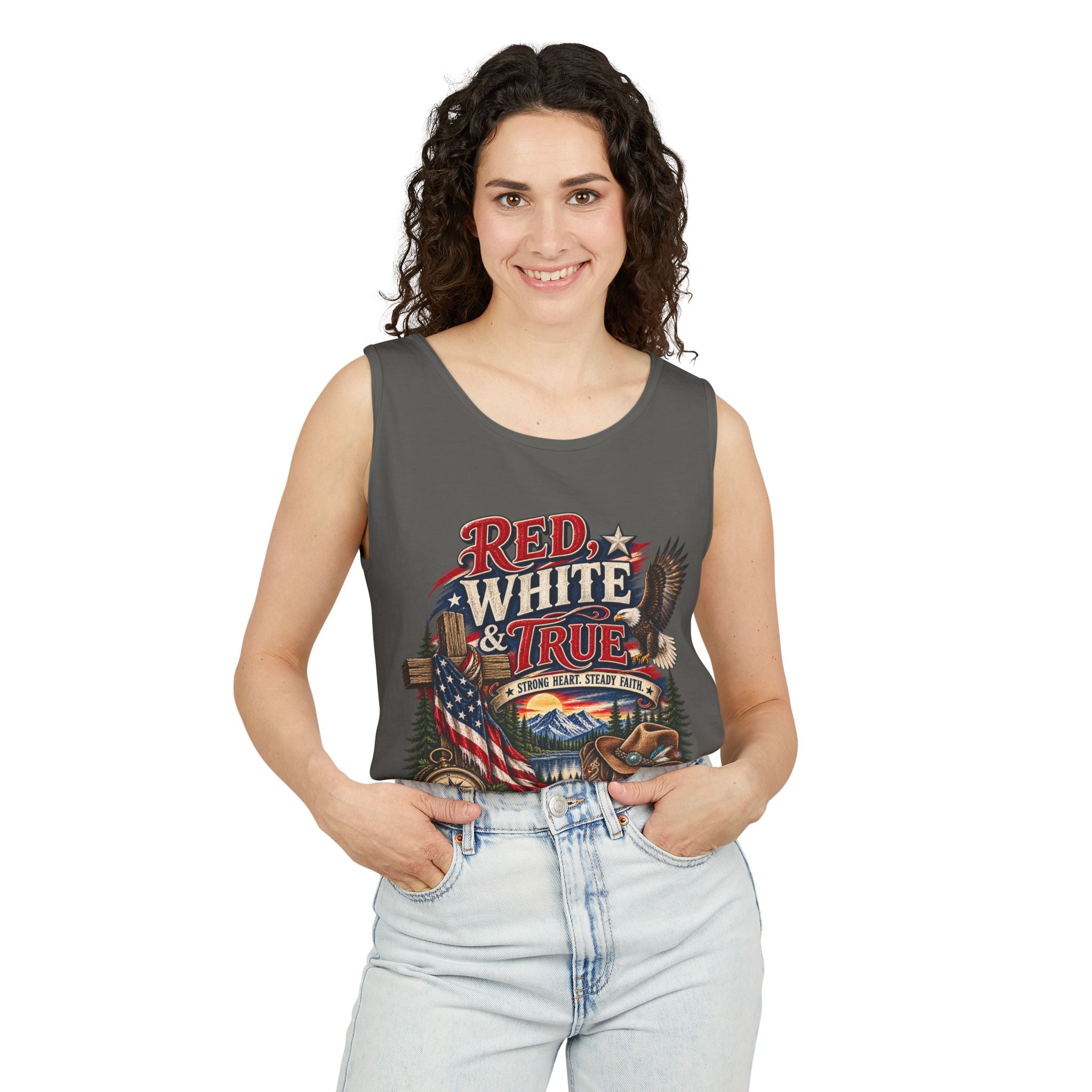 WG-008 Patriotic 'Red, White & True' Tank Top Northbound Supply Co