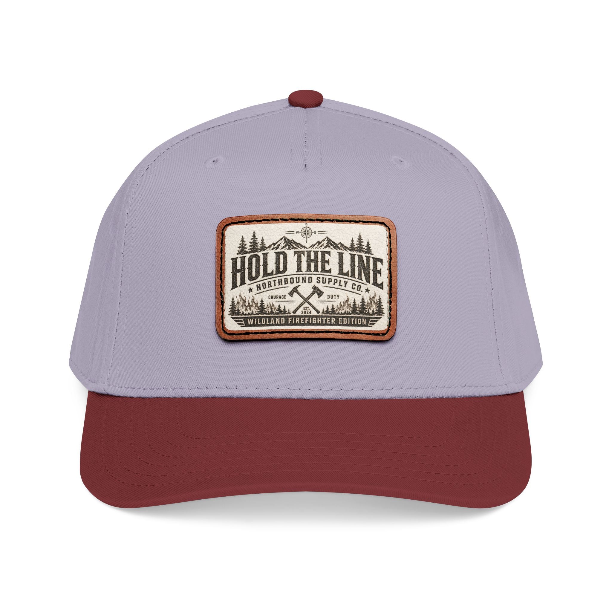 HP-004.5 Hold The Line Leather Patch Baseball Cap — Outdoorsy Vintage Trucker Hat