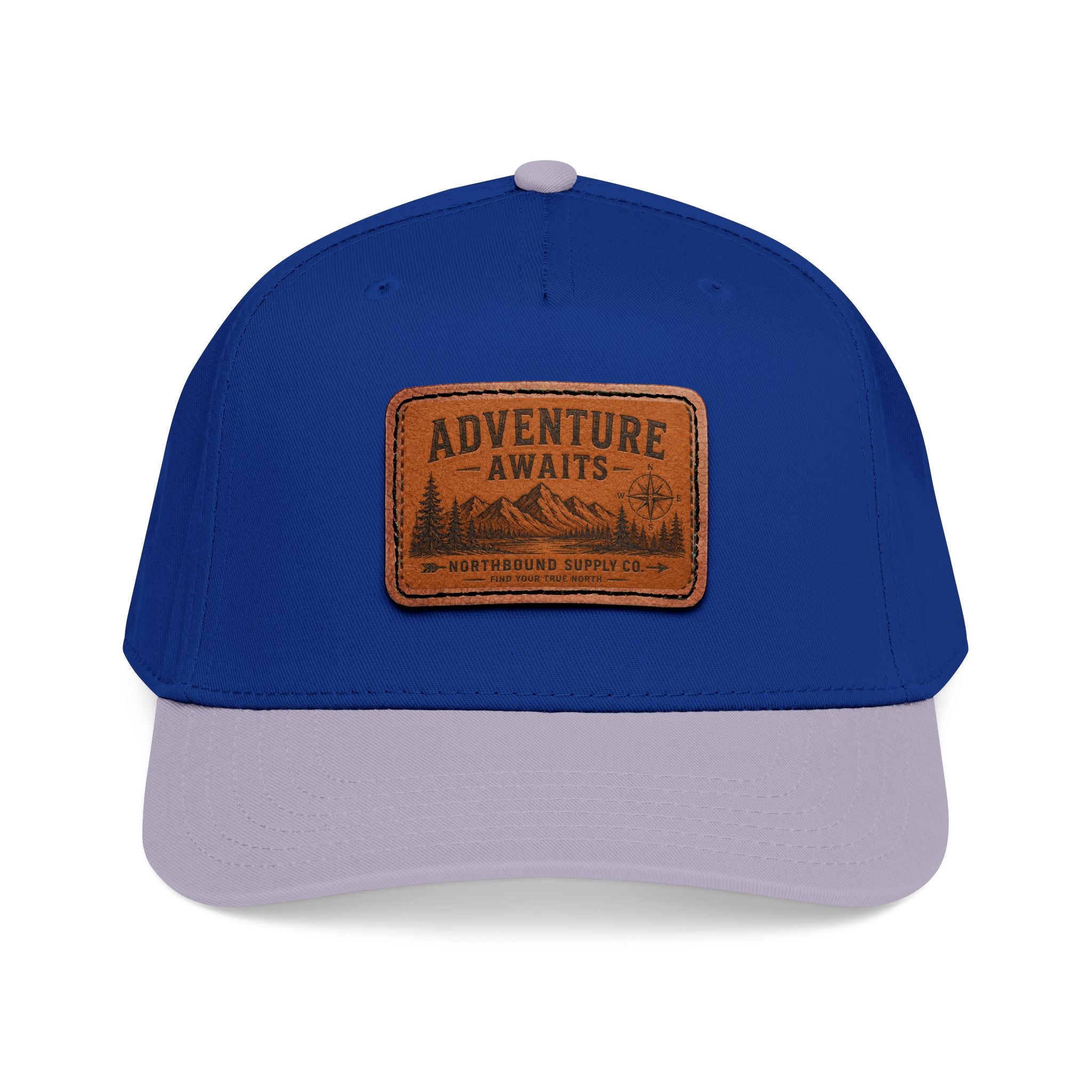 HP-002 Adventure Awaits Leather Patch Baseball Cap