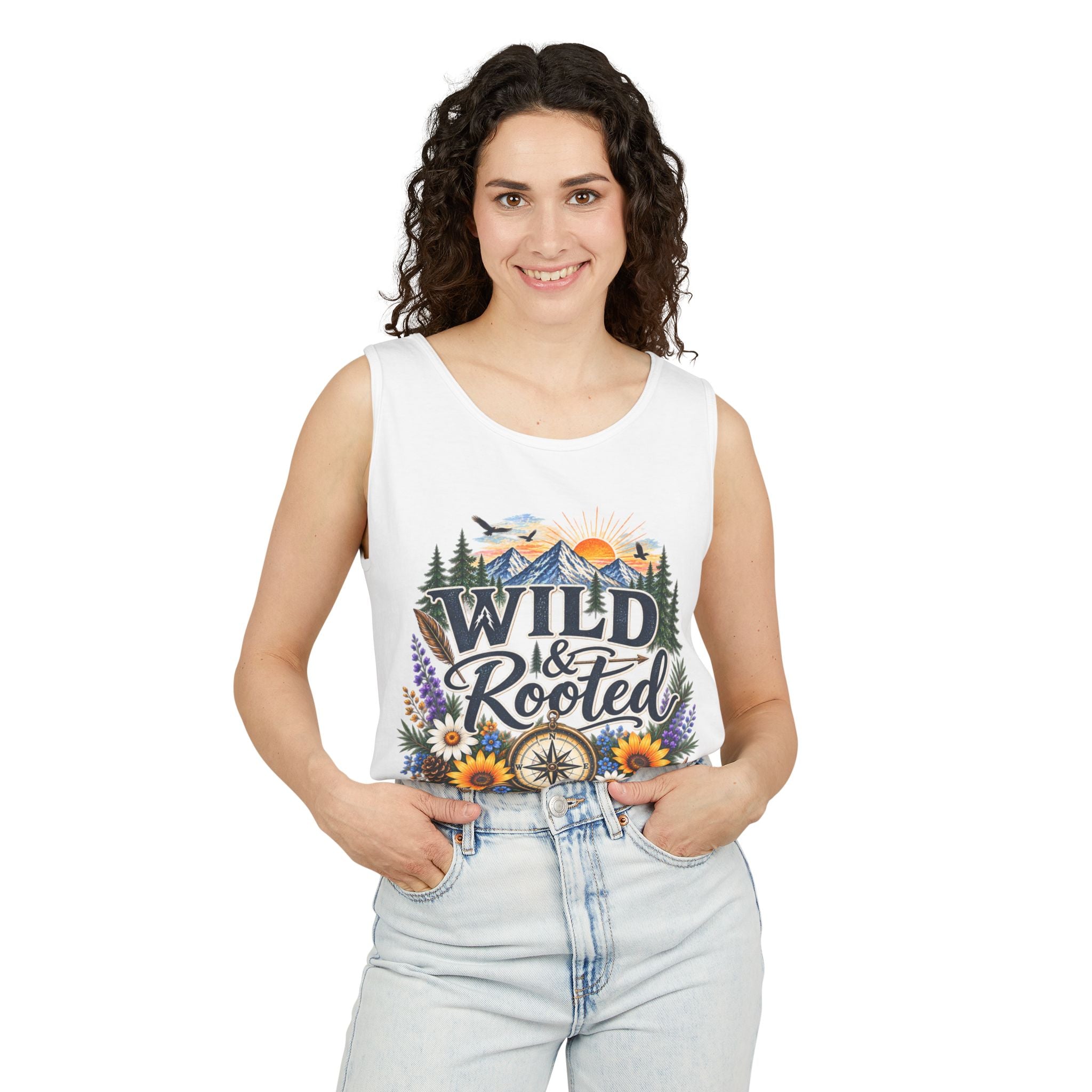 WG-002 Wild & Rooted Tank Top —Northbound Supply Co.'Wild & Rooted: Rooted in Faith' Adventure Graphic Tank