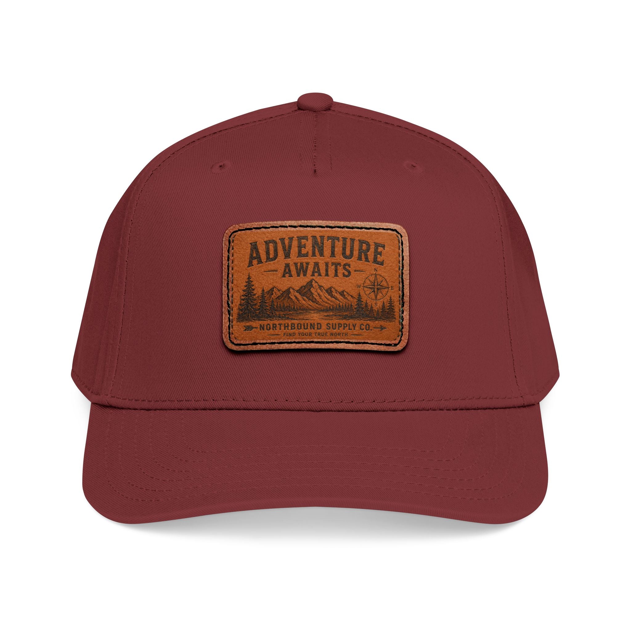 HP-002 Adventure Awaits Leather Patch Baseball Cap