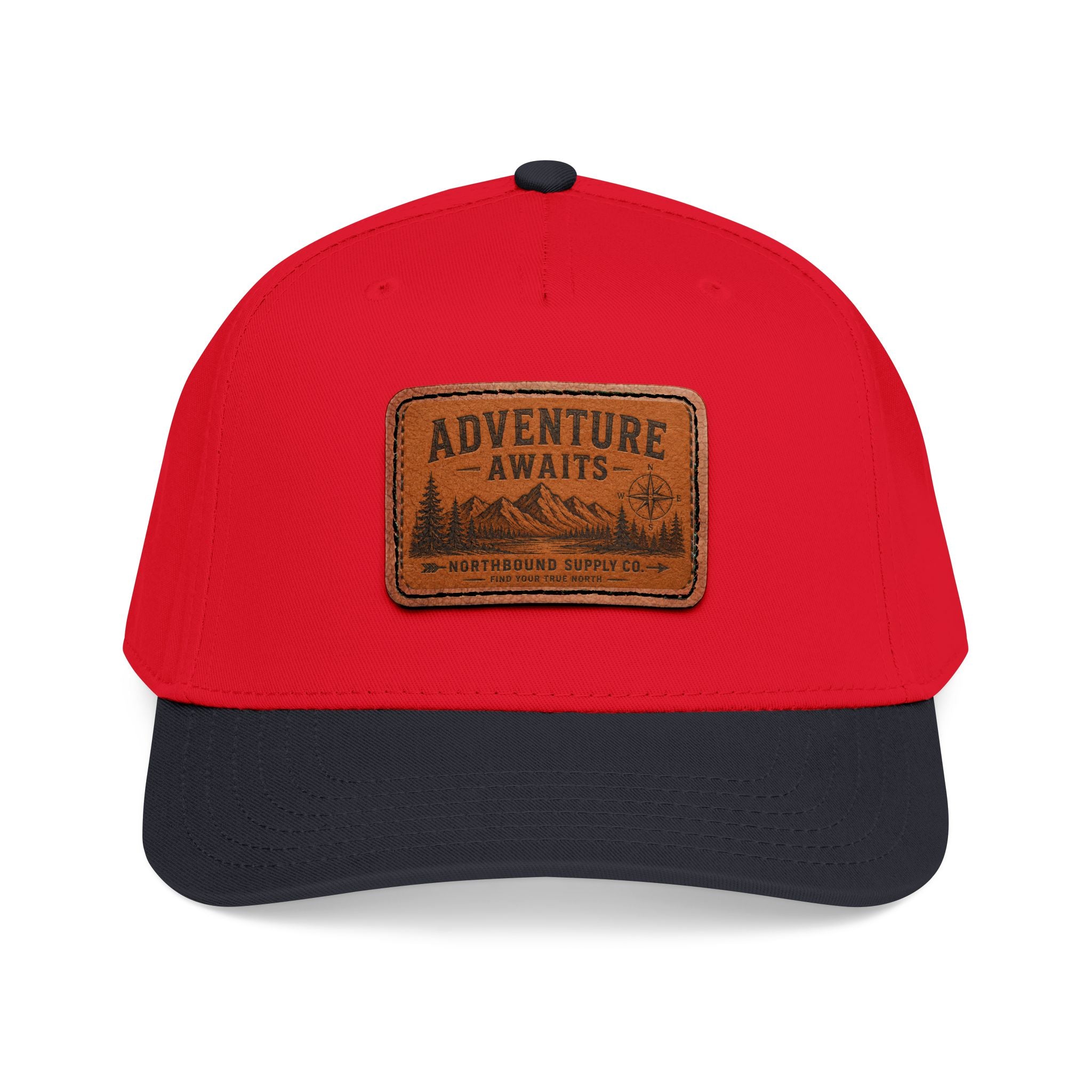 HP-002 Adventure Awaits Leather Patch Baseball Cap