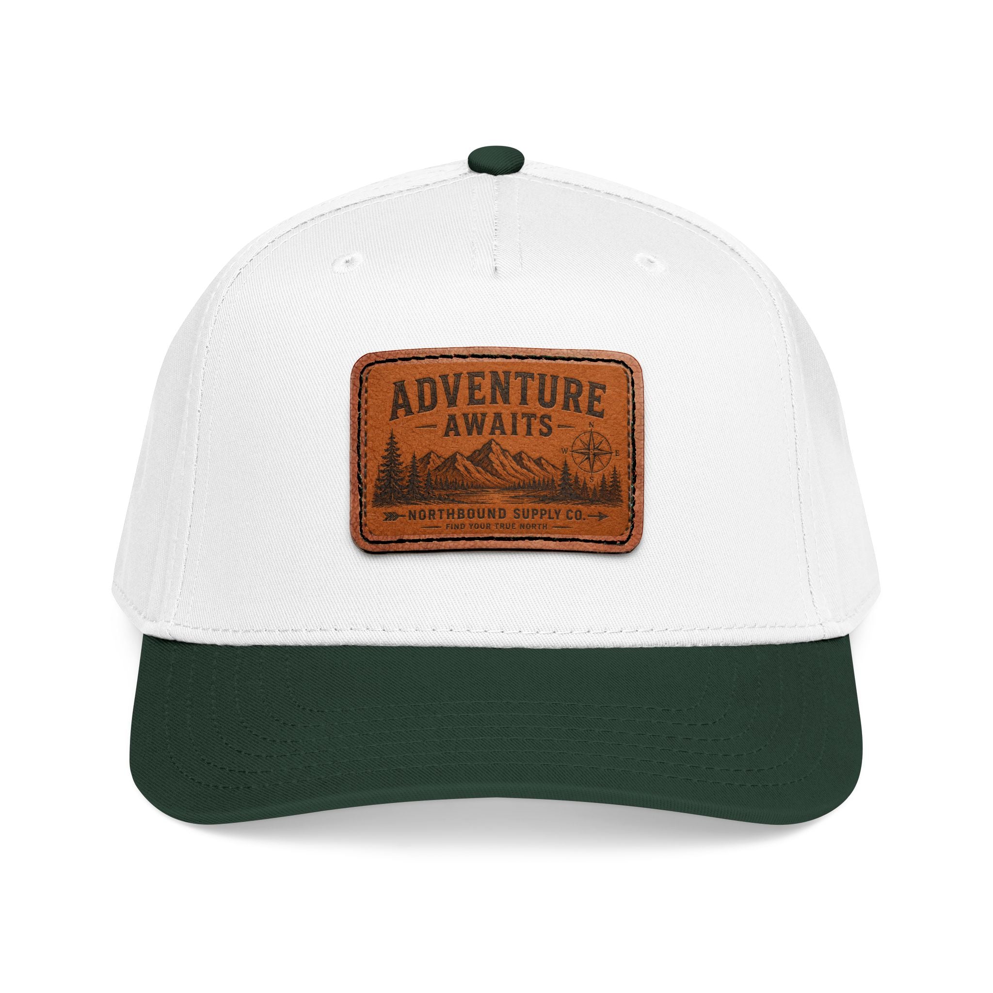 HP-002 Adventure Awaits Leather Patch Baseball Cap