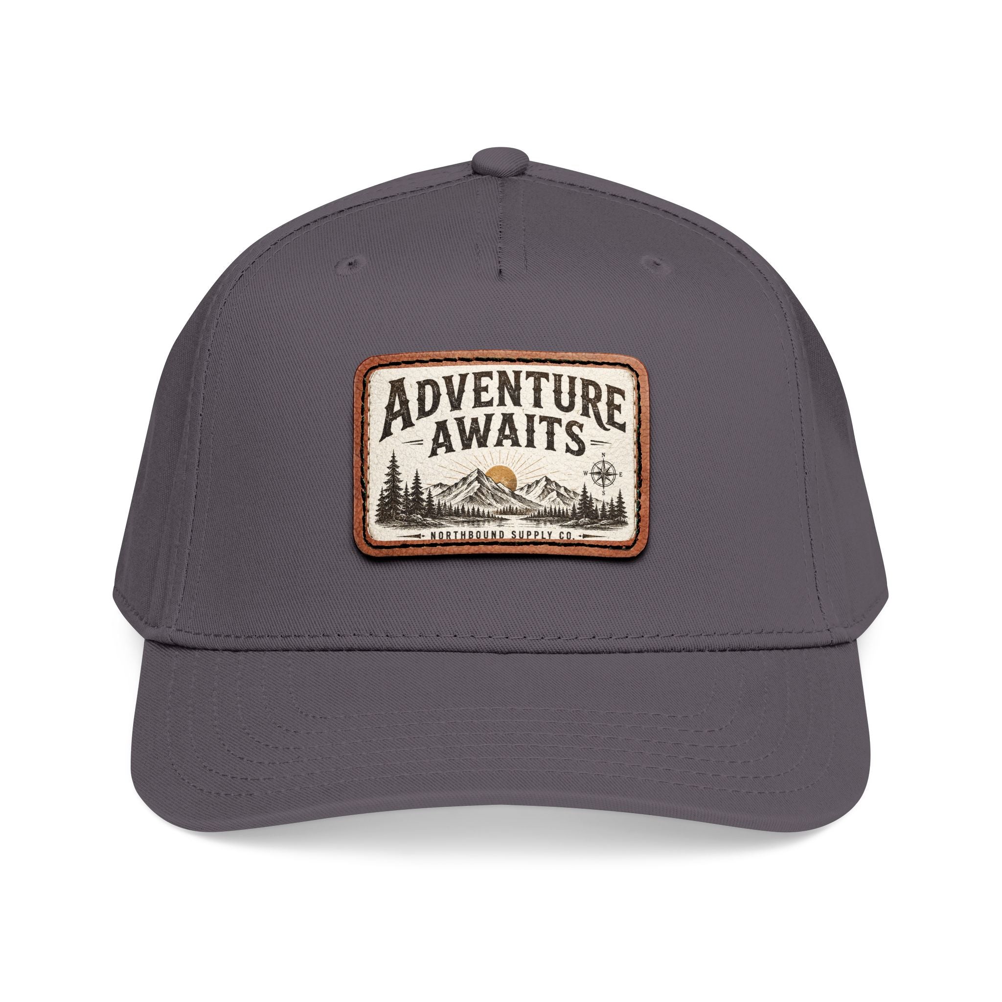 HP-002.5 Adventure Awaits Leather Patch Baseball Cap