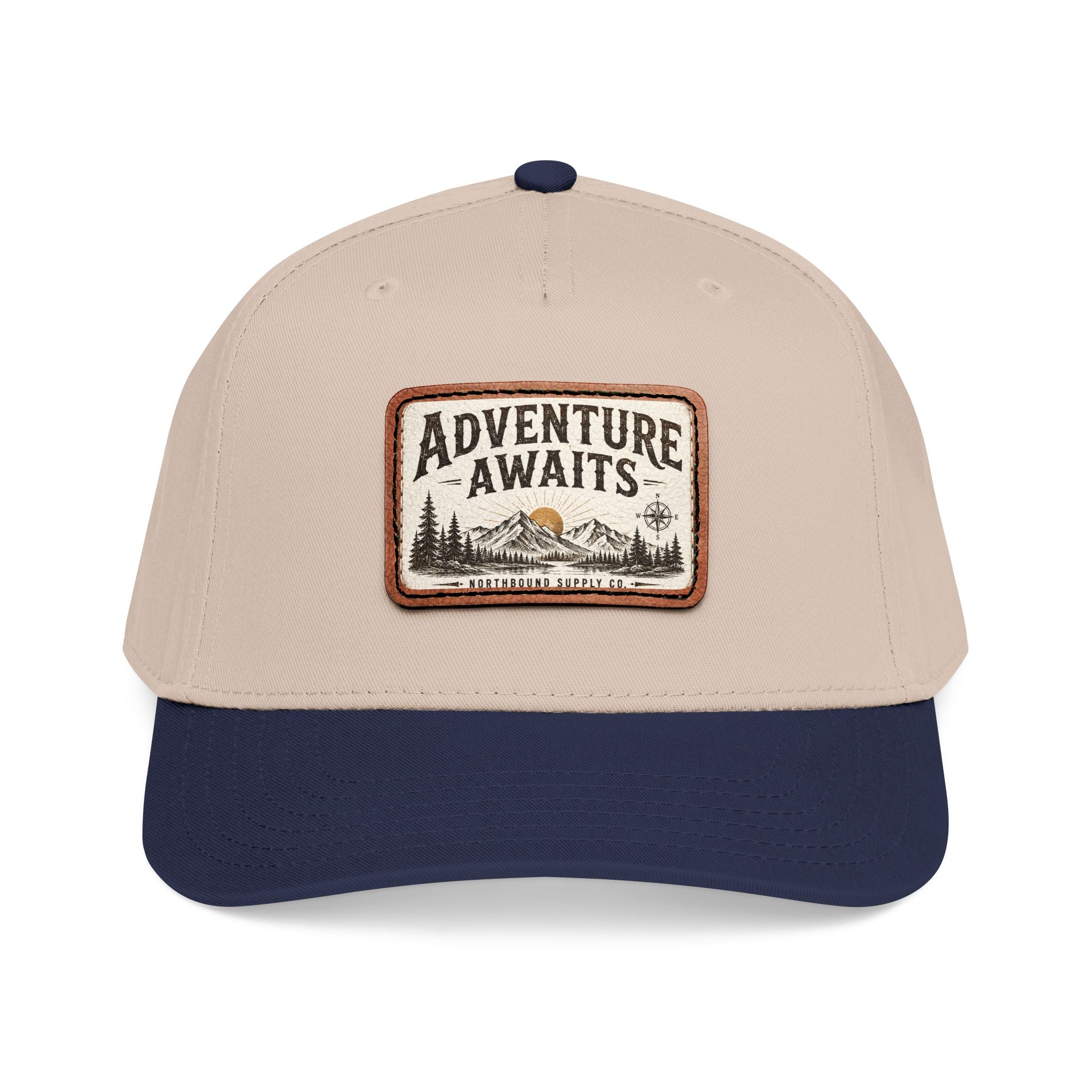 HP-002.5 Adventure Awaits Leather Patch Baseball Cap