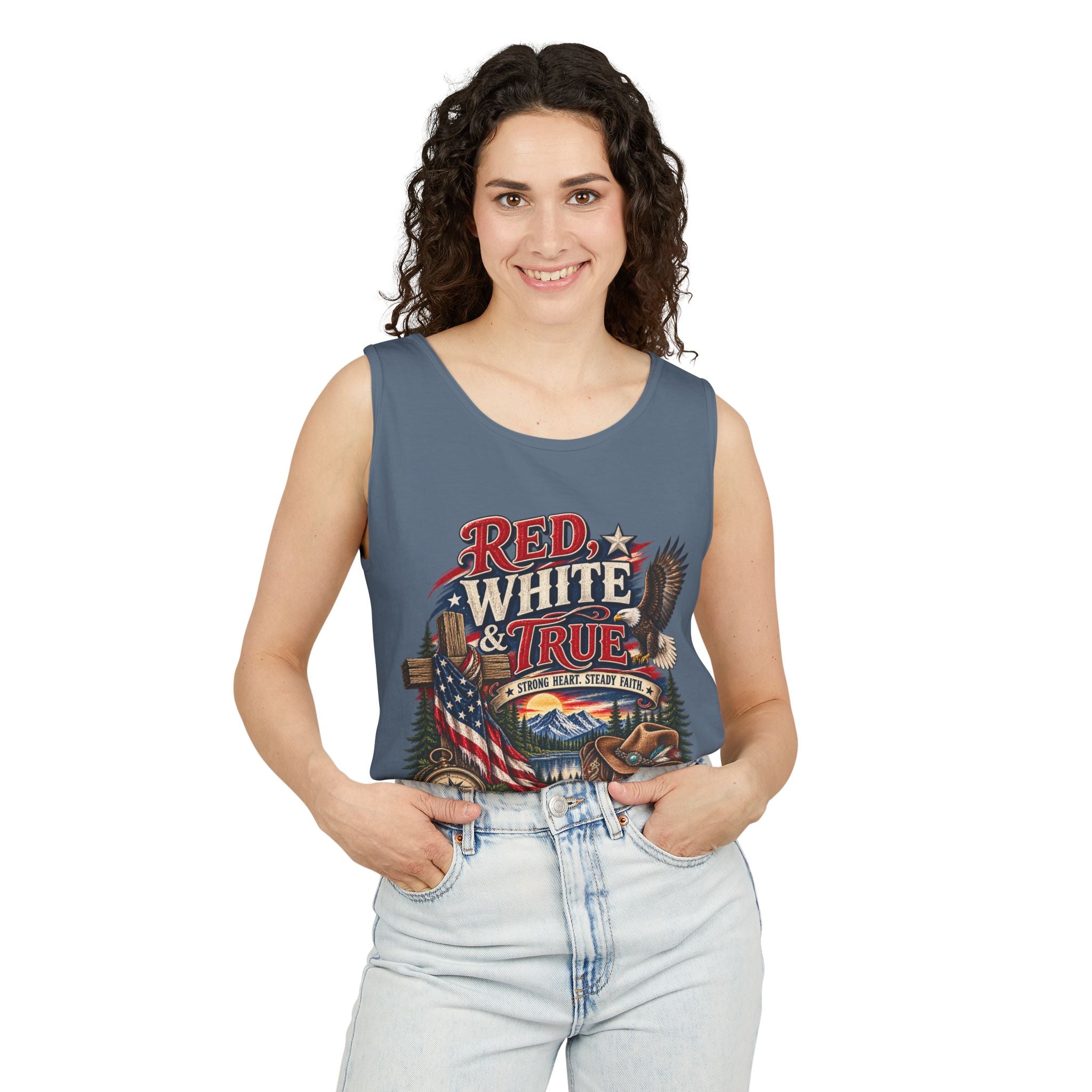 WG-008 Patriotic 'Red, White & True' Tank Top Northbound Supply Co