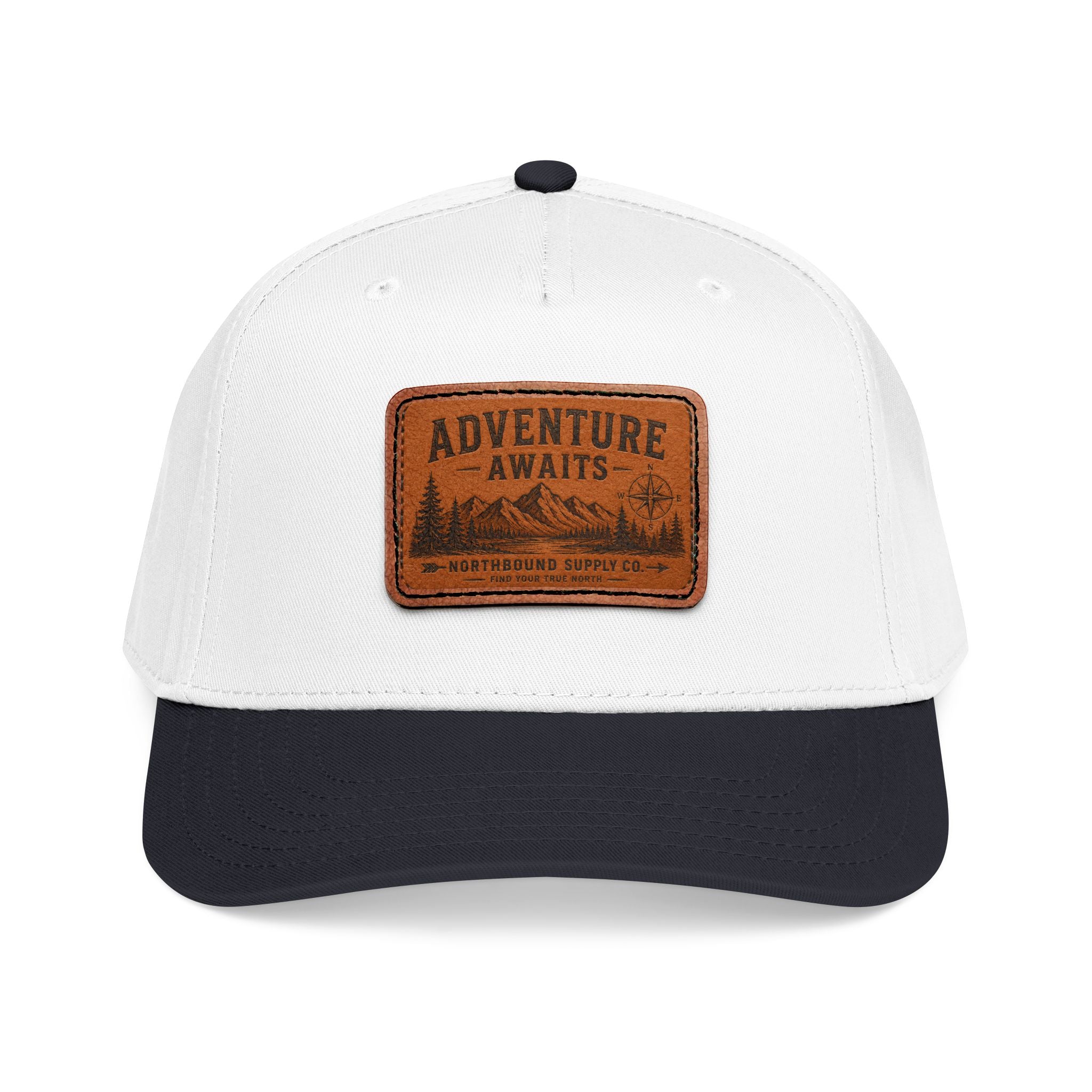 HP-002 Adventure Awaits Leather Patch Baseball Cap