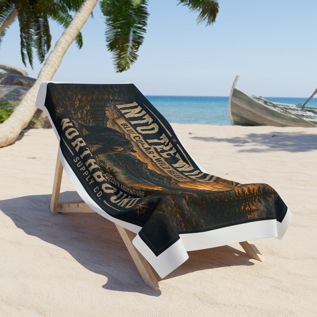 BT-005 Into The Wild Beach Towel — Northbound 'Blue Collar, Wild Heart