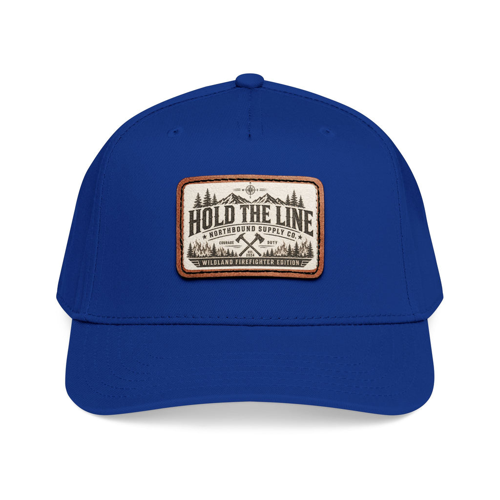 HP-004.5 Hold The Line Leather Patch Baseball Cap — Outdoorsy Vintage Trucker Hat