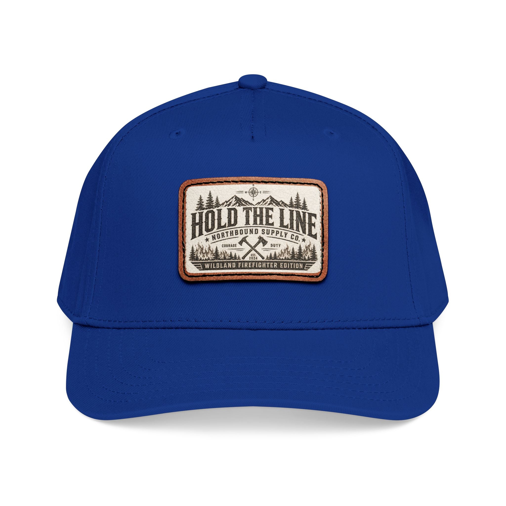 HP-004.5 Hold The Line Leather Patch Baseball Cap — Outdoorsy Vintage Trucker Hat