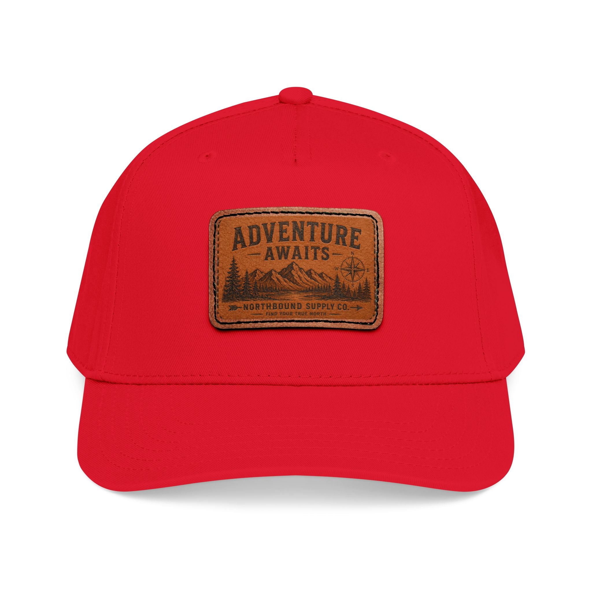 HP-002 Adventure Awaits Leather Patch Baseball Cap