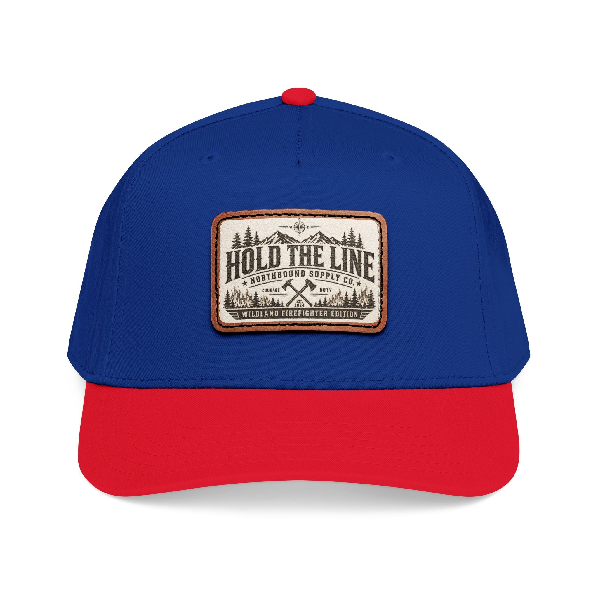 HP-004.5 Hold The Line Leather Patch Baseball Cap — Outdoorsy Vintage Trucker Hat