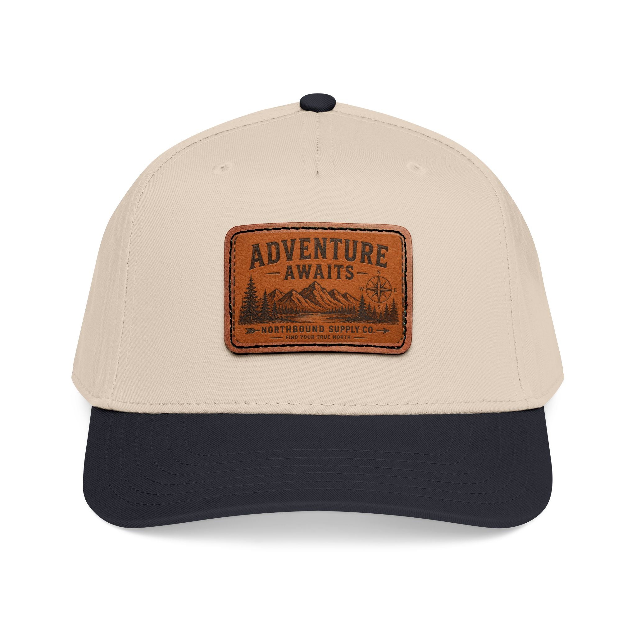 HP-002 Adventure Awaits Leather Patch Baseball Cap
