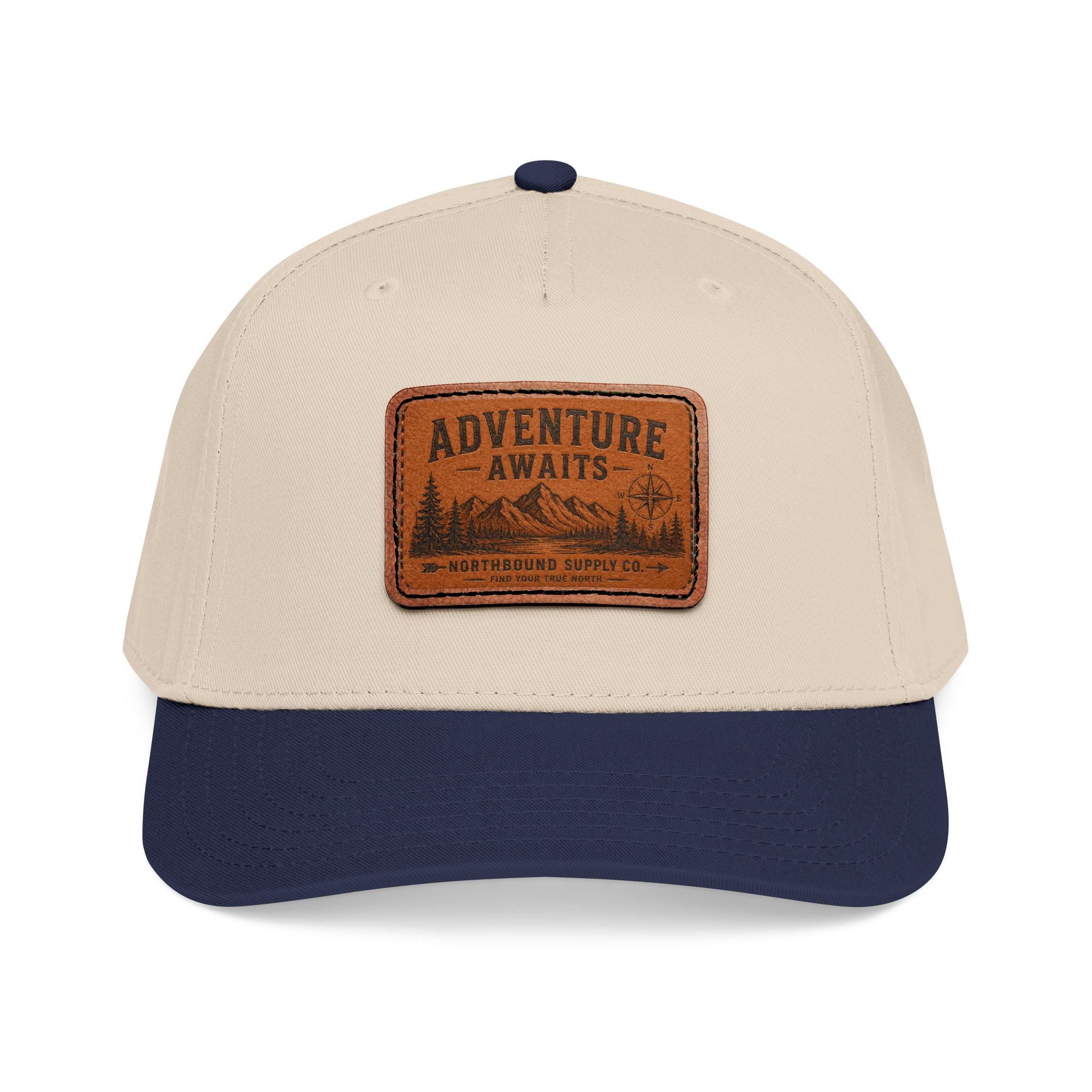 HP-002 Adventure Awaits Leather Patch Baseball Cap