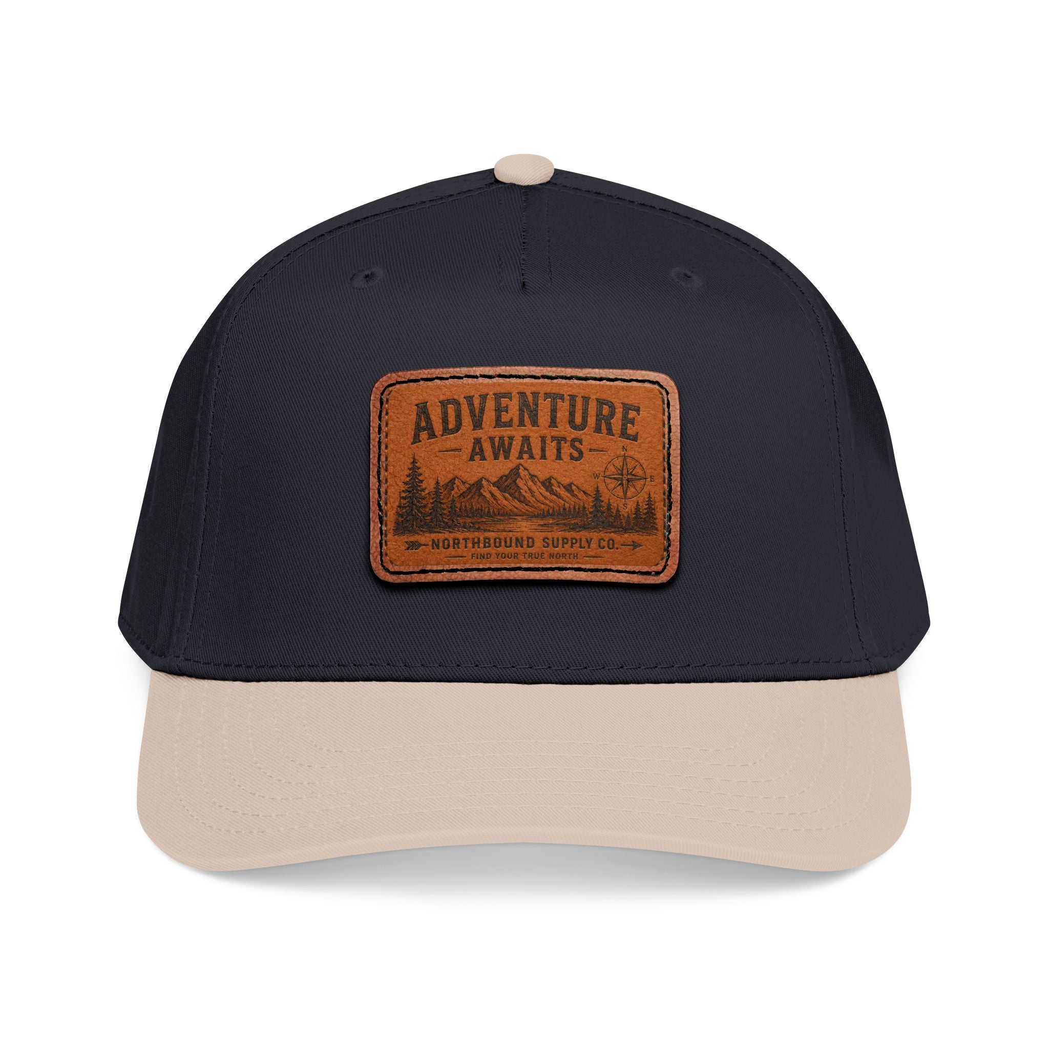 HP-002 Adventure Awaits Leather Patch Baseball Cap