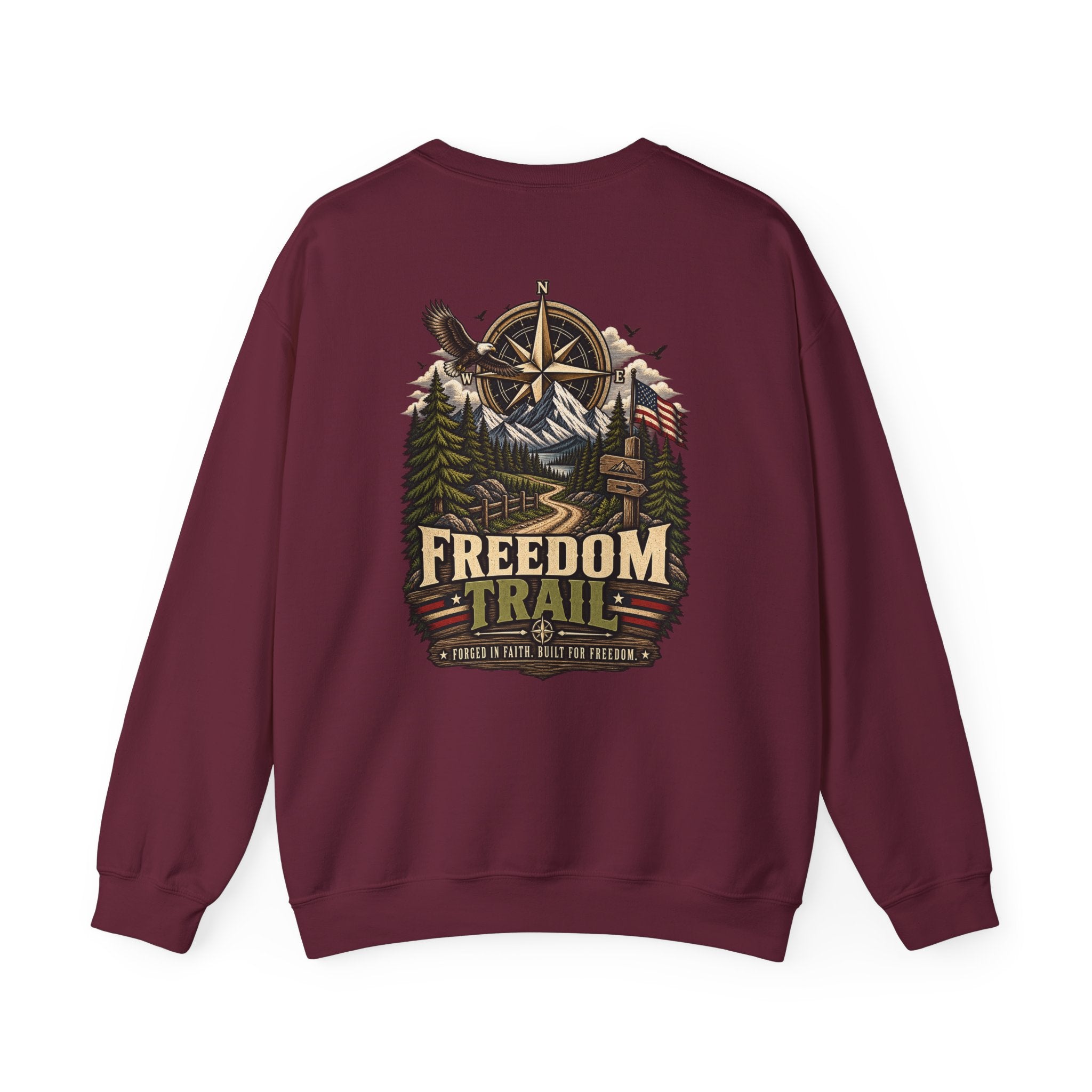NS-002 Freedom Trail Crewneck Sweatshirt. Northbound Supply Co.