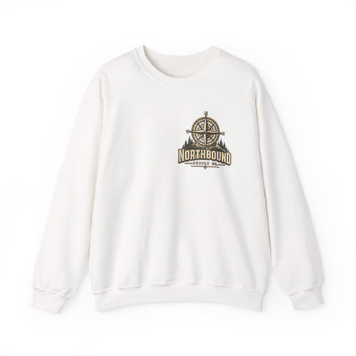 Adventure Awaits Crewneck Sweatshirt — Northbound Supply Co. Compass Mountain Design