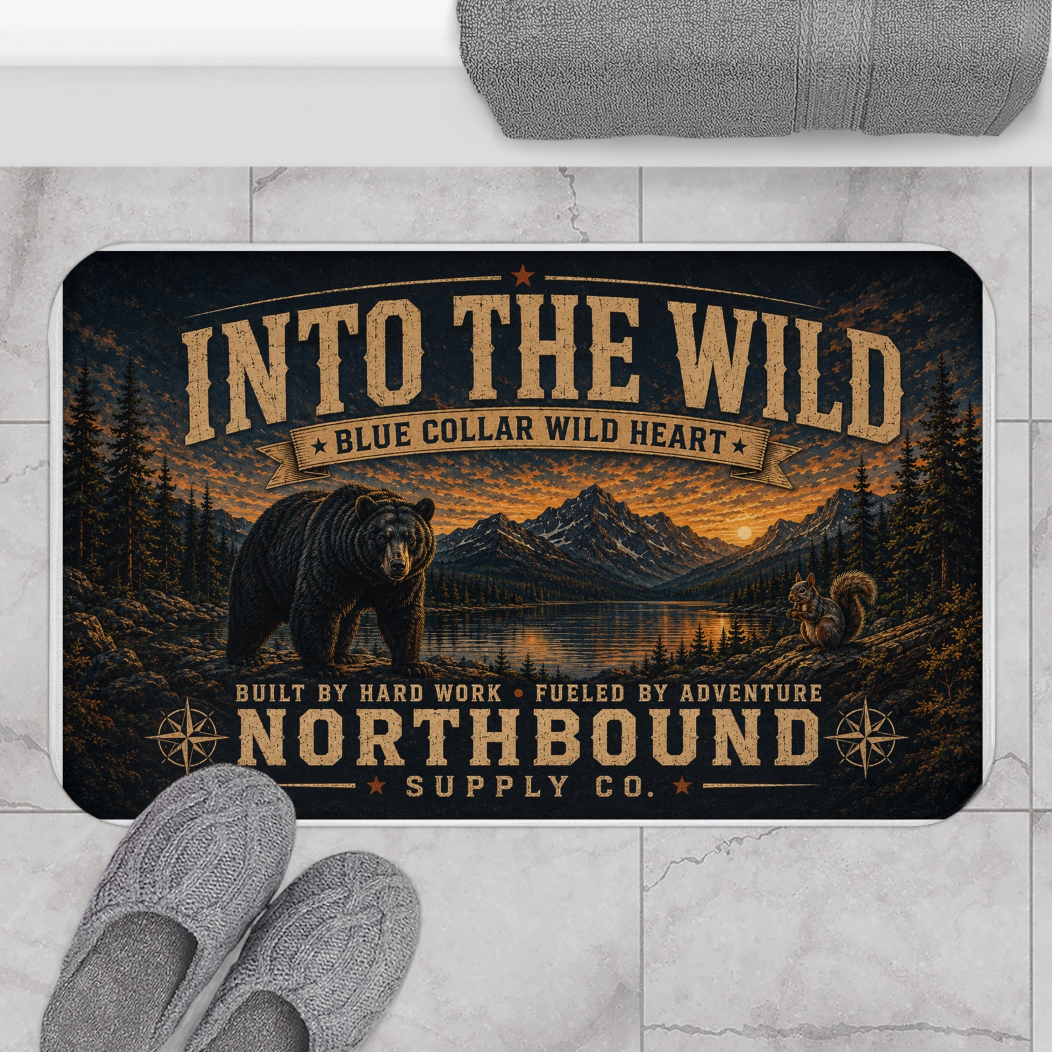 BM-004 Into The Wild Bath Mat — Northbound Adventure