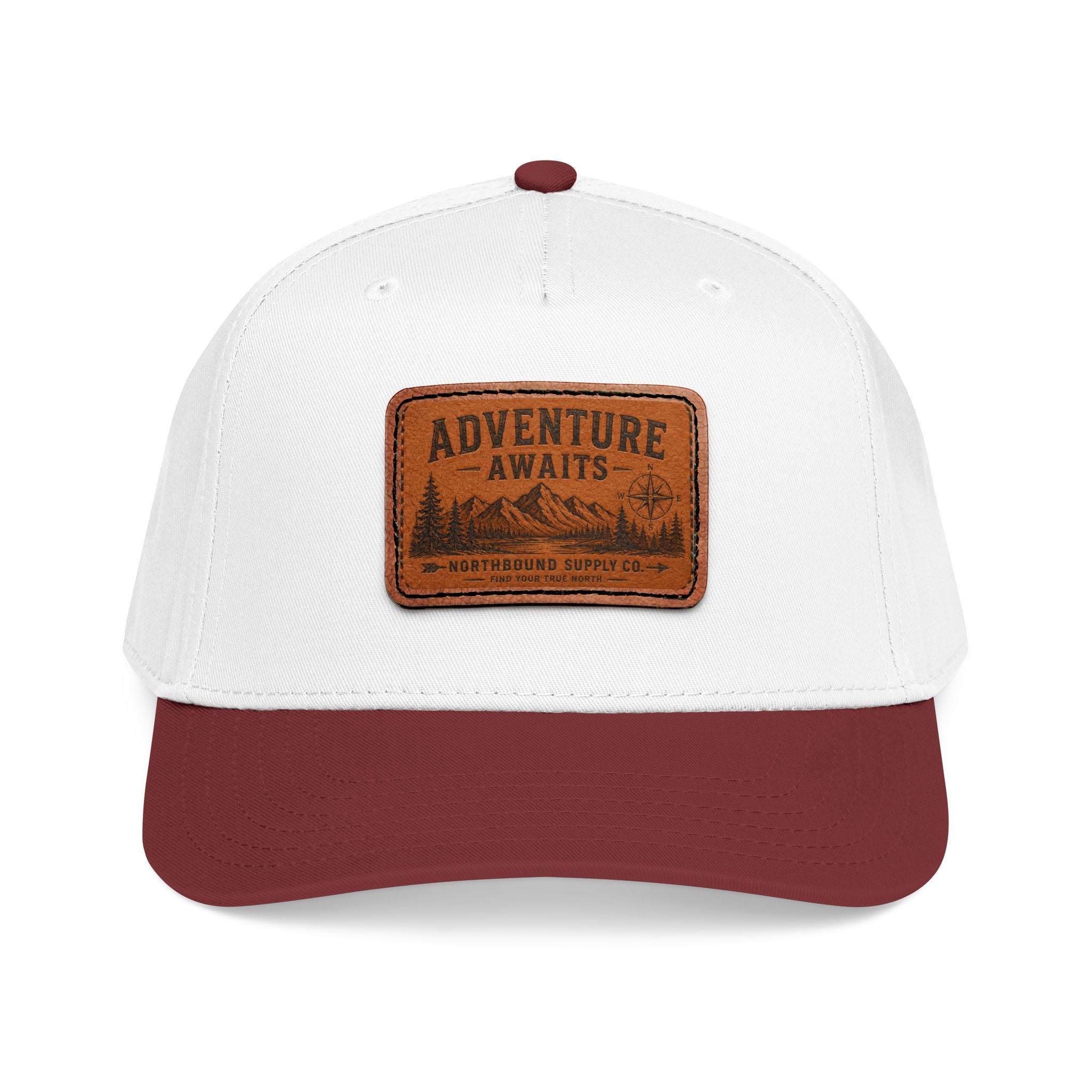 HP-002 Adventure Awaits Leather Patch Baseball Cap
