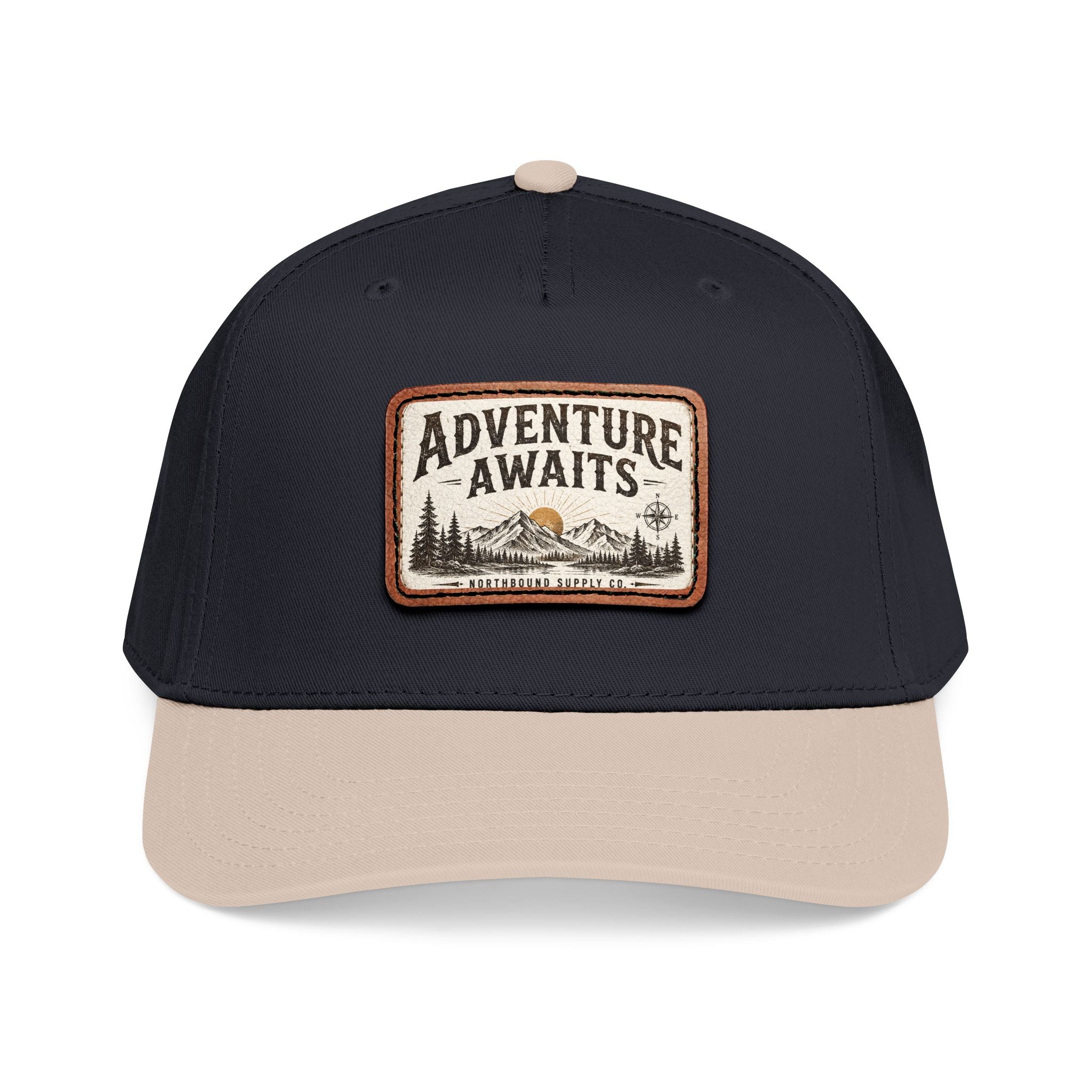 HP-002.5 Adventure Awaits Leather Patch Baseball Cap