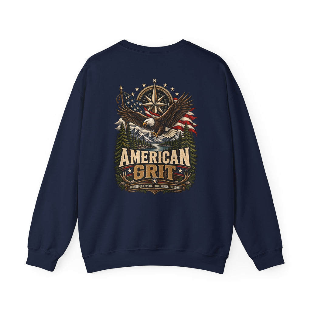 NS-006 American Grit Sweatshirt — Northbound Supply Co.Patriotic Eagle Compass Crewneck
