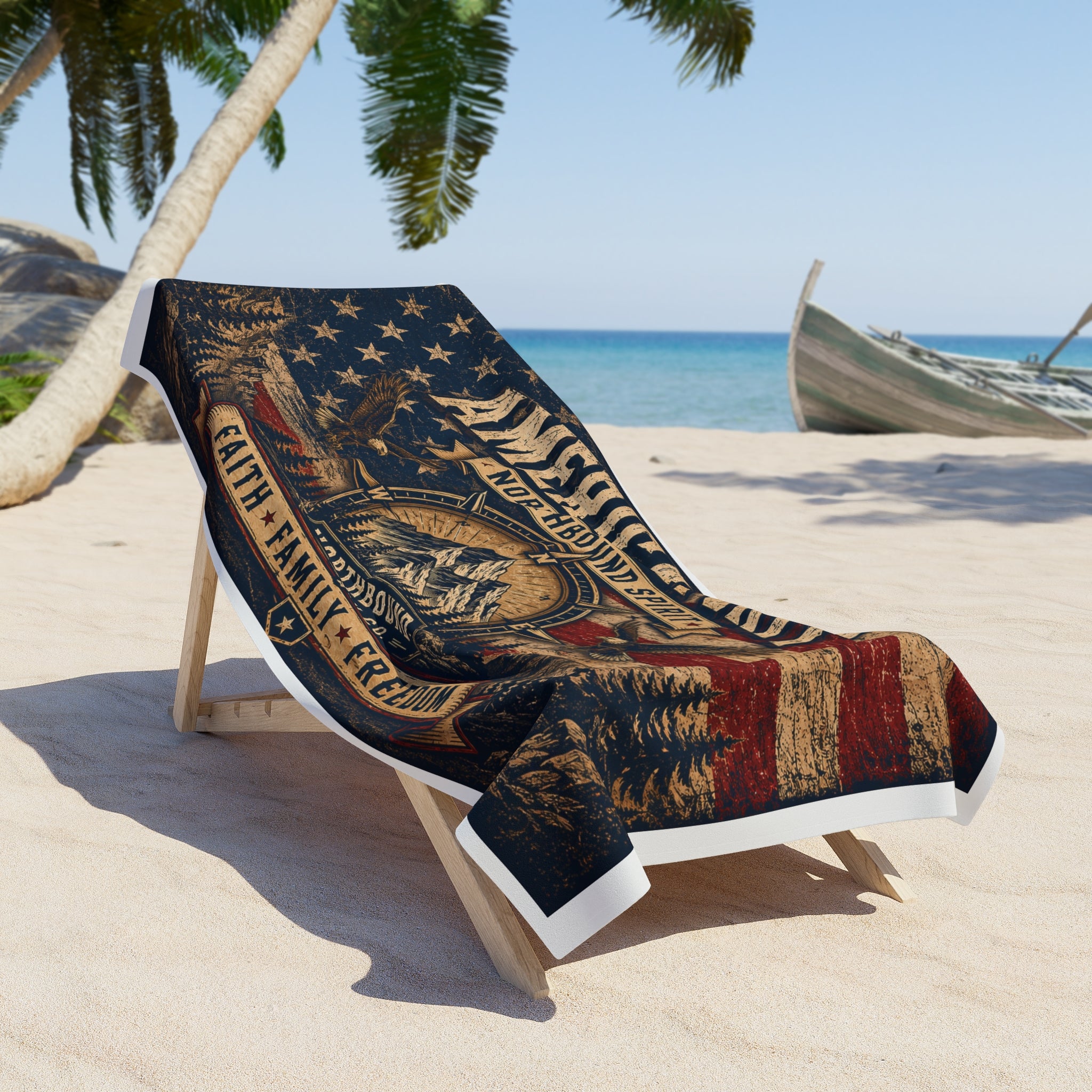 BT-004 American Grit Flag Beach Towel