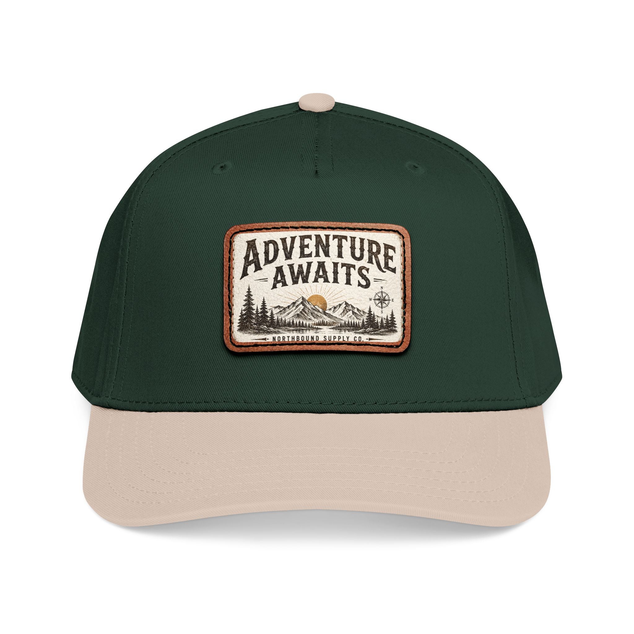 HP-002.5 Adventure Awaits Leather Patch Baseball Cap