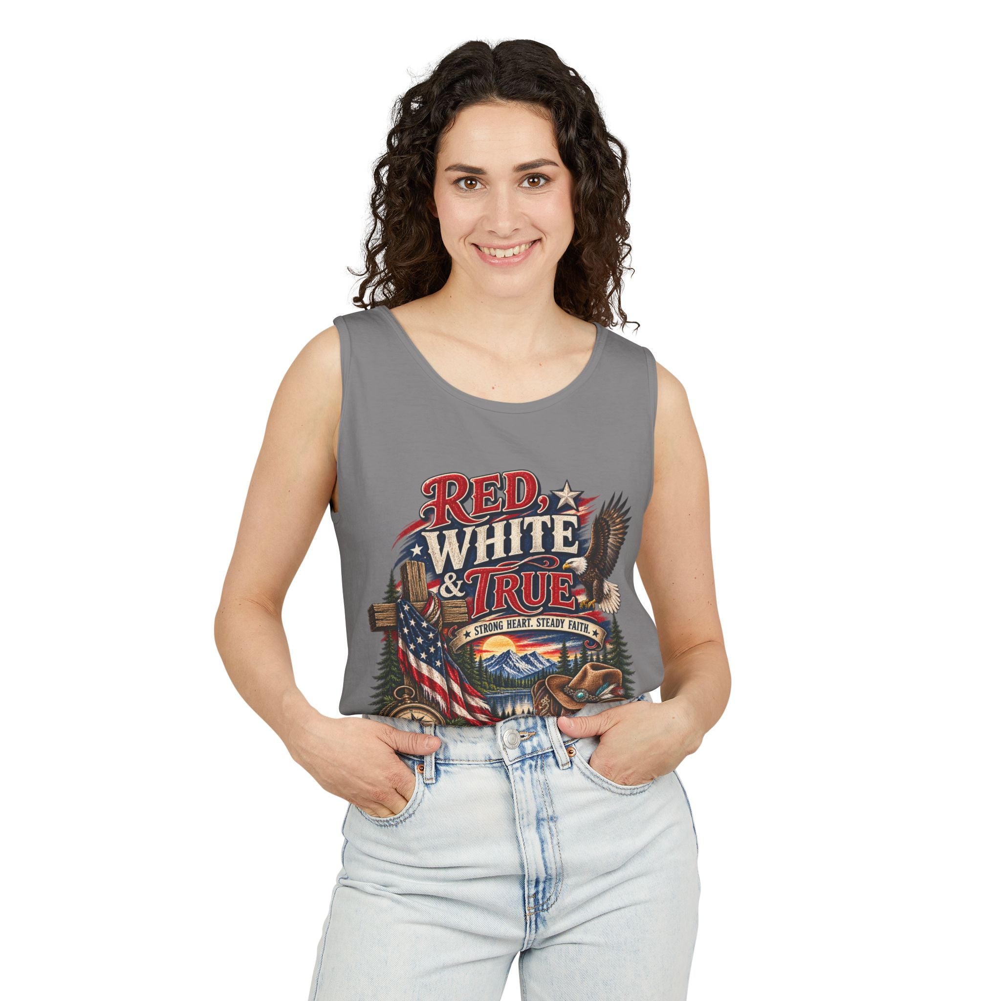 WG-008 Patriotic 'Red, White & True' Tank Top Northbound Supply Co