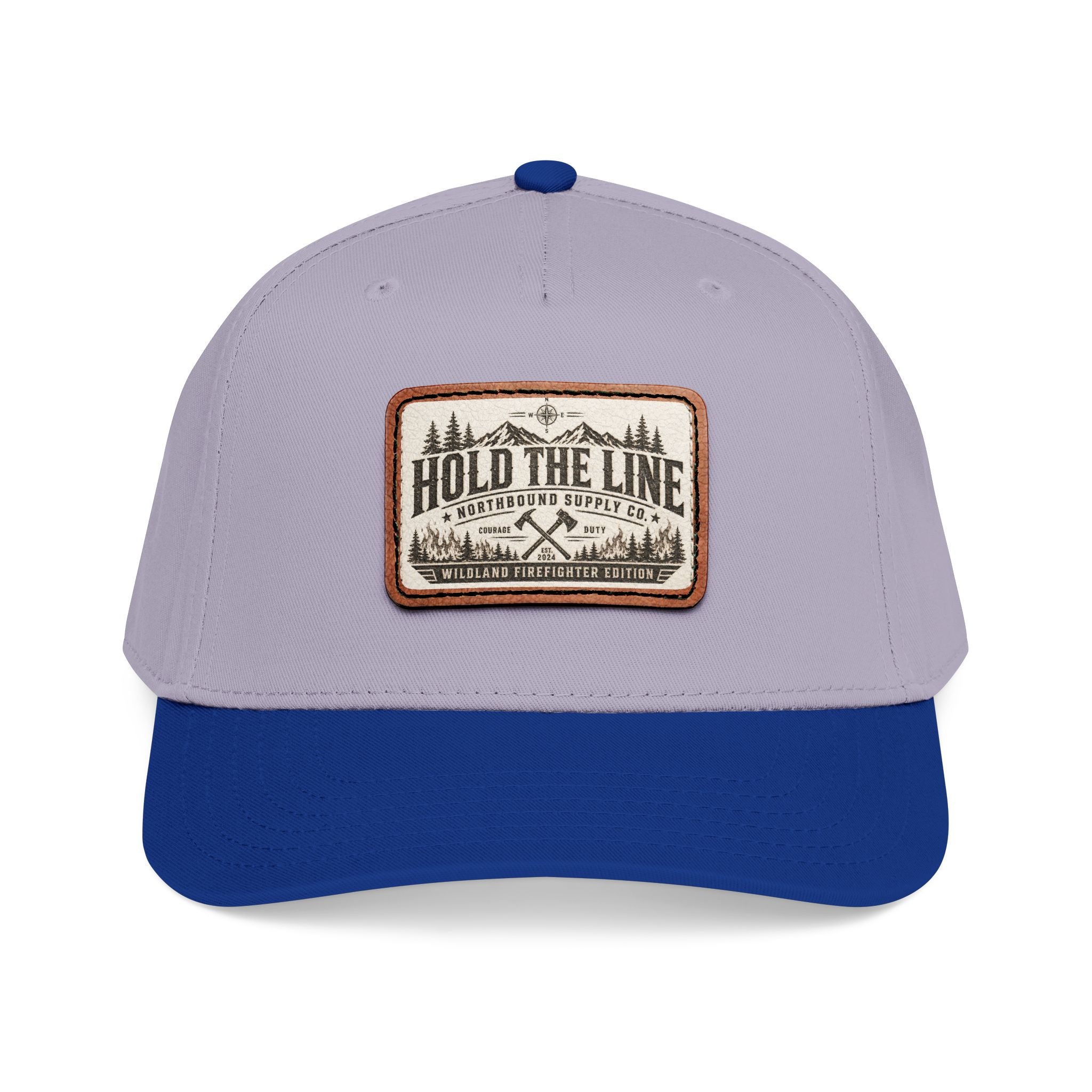 HP-004.5 Hold The Line Leather Patch Baseball Cap — Outdoorsy Vintage Trucker Hat