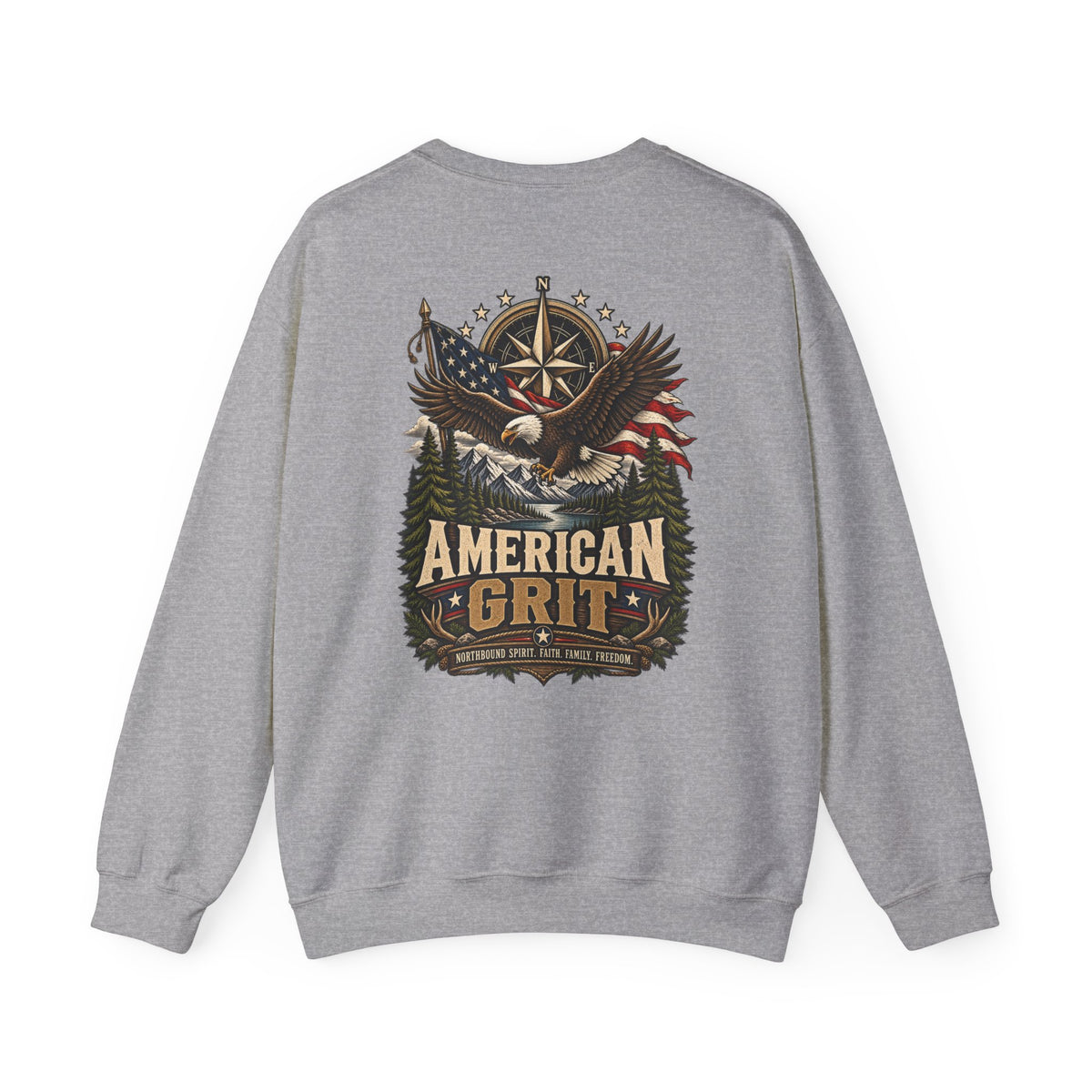 American Grit Sweatshirt — Northbound Supply Co.Patriotic Eagle Compass Crewneck