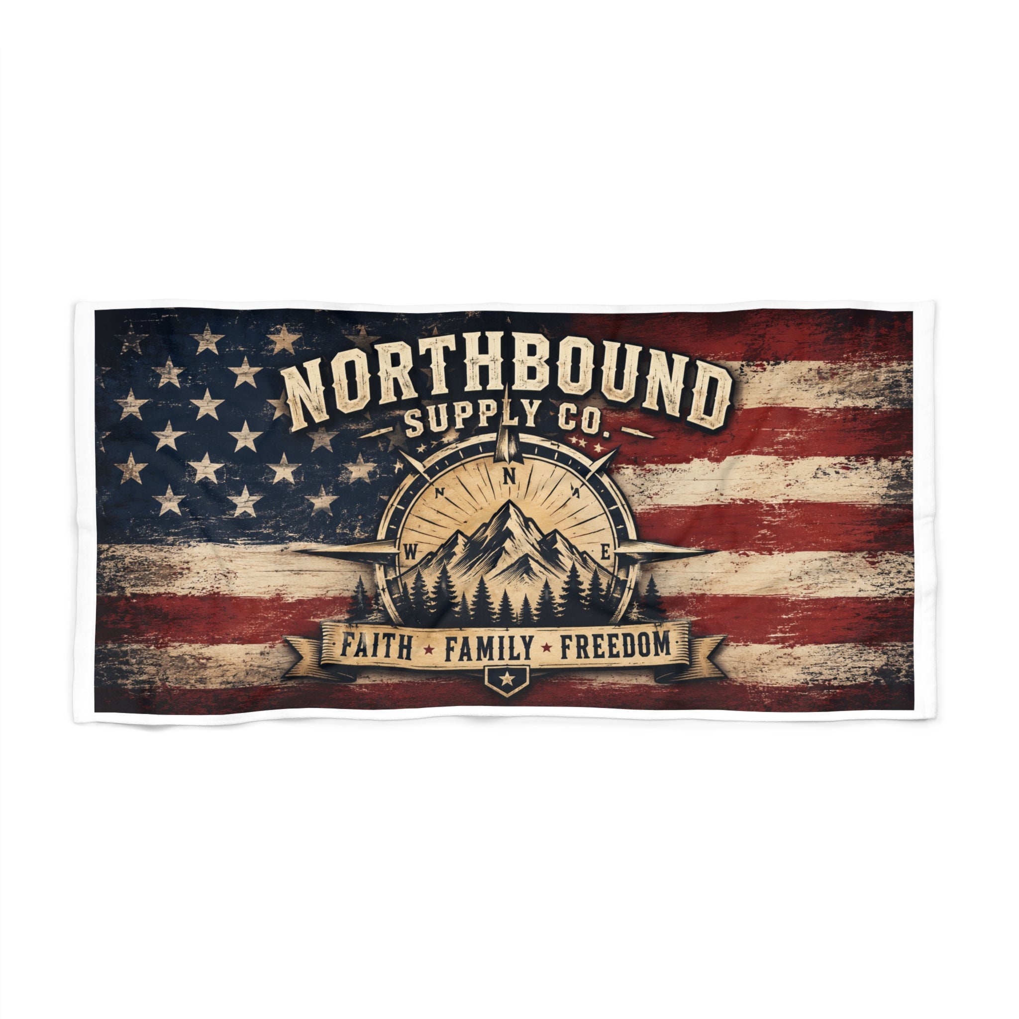 Northbound Summer Freedom Beach Towel – Faith • Family • Freedom