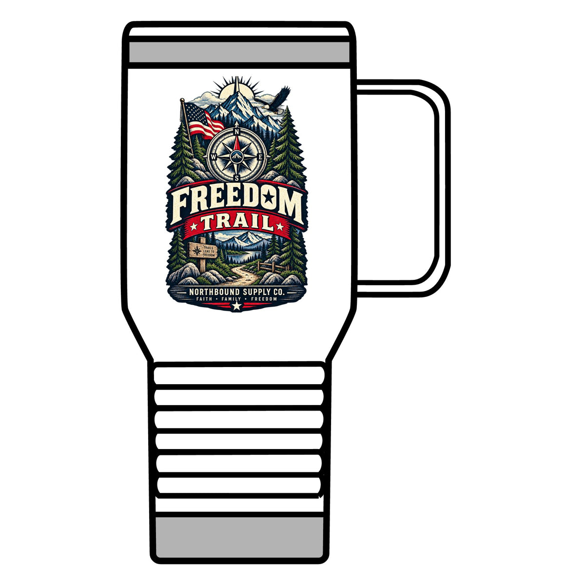 Freedom Trail 20oz Travel Mug — American Grit Outdoor Adventure Insulated Tumbler