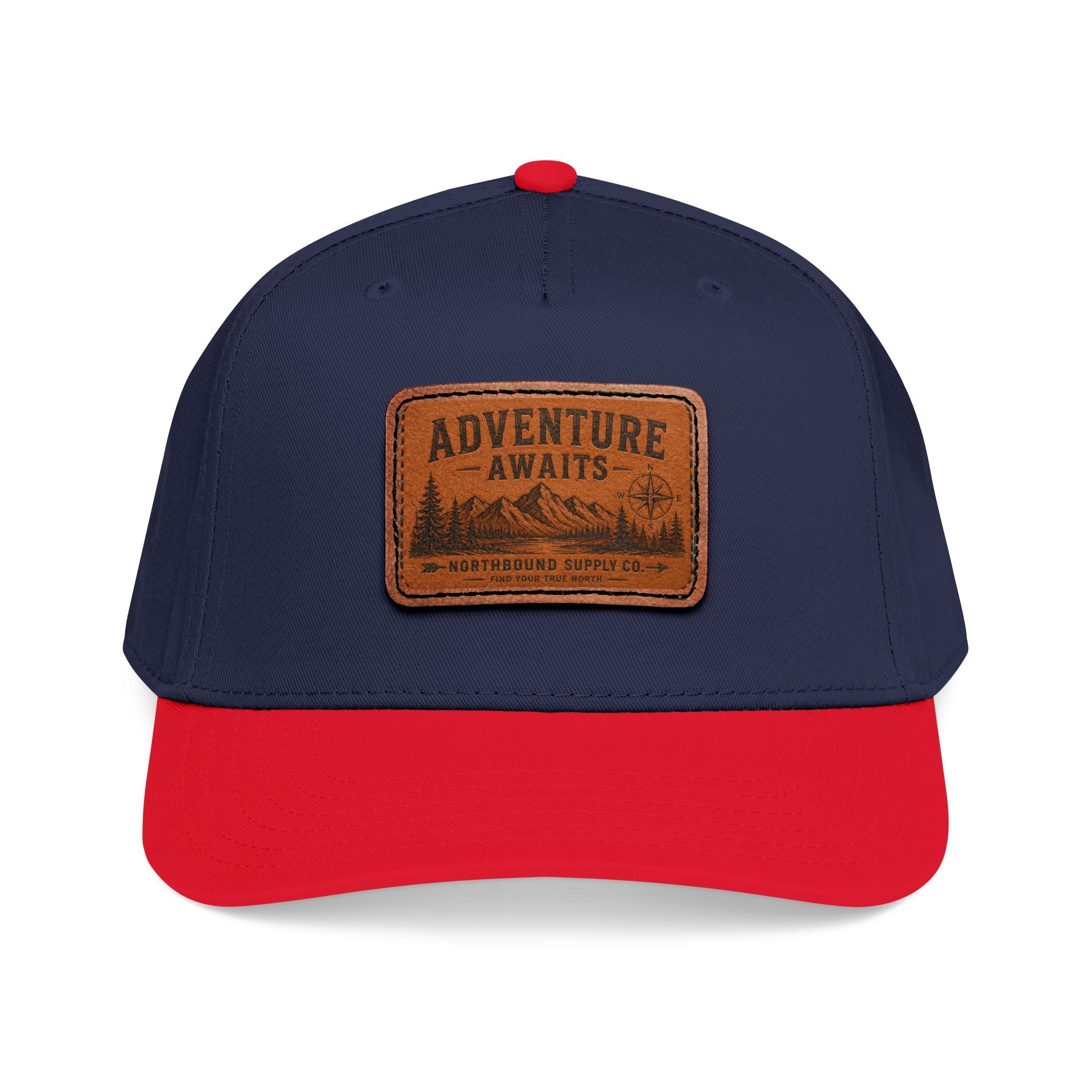 HP-002 Adventure Awaits Leather Patch Baseball Cap