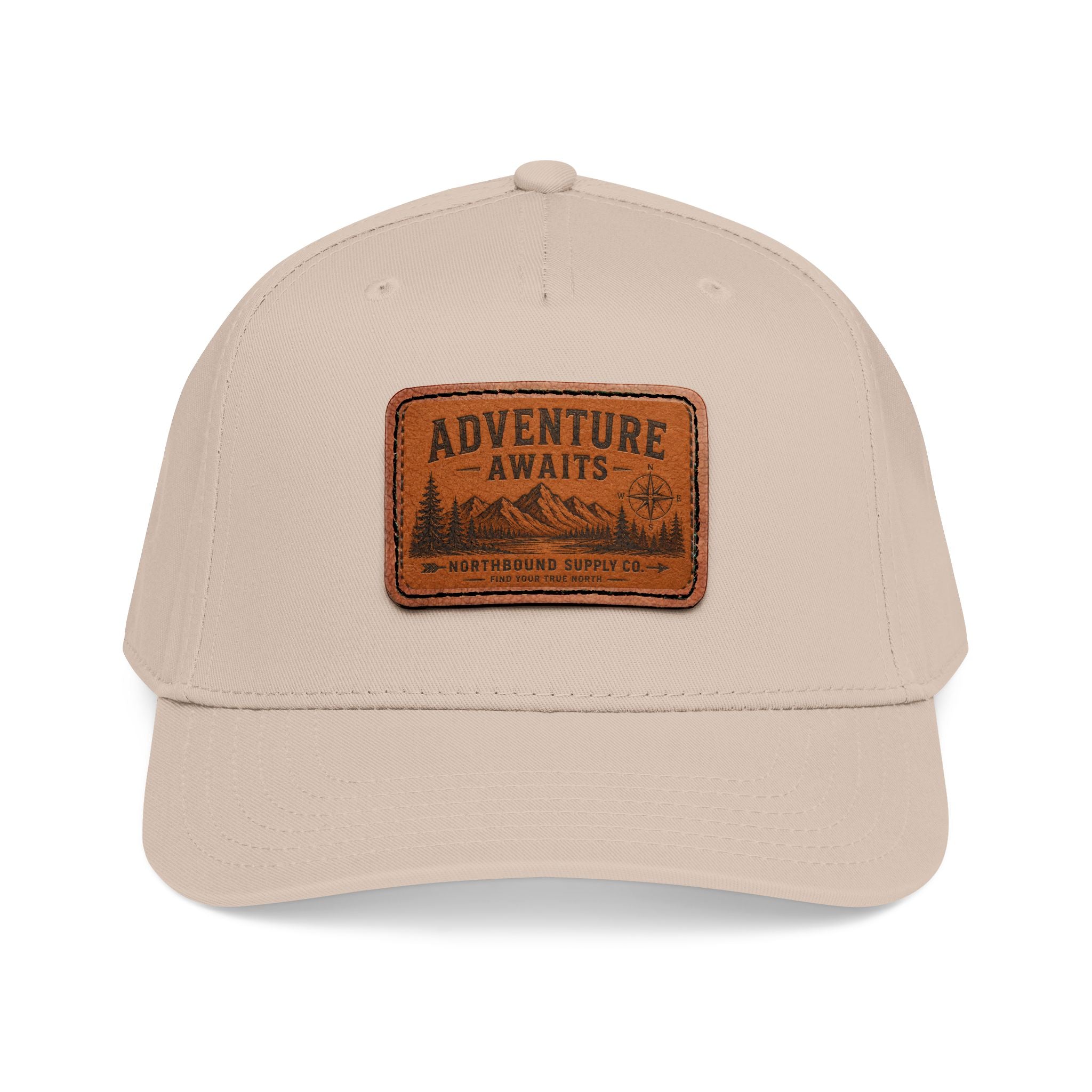 HP-002 Adventure Awaits Leather Patch Baseball Cap